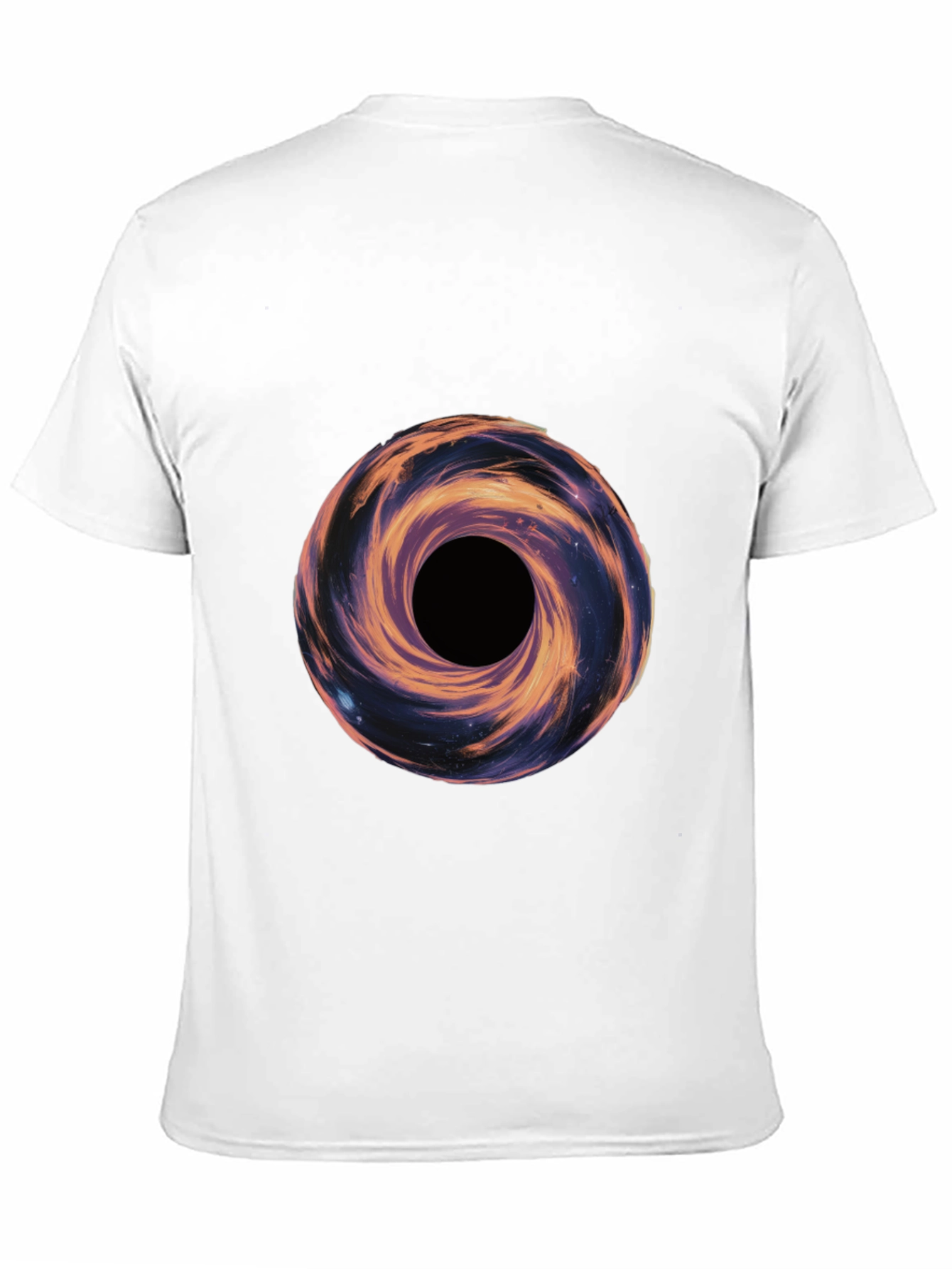Galaxy Vortex Graphic T-Shirt - Black Casual Tee