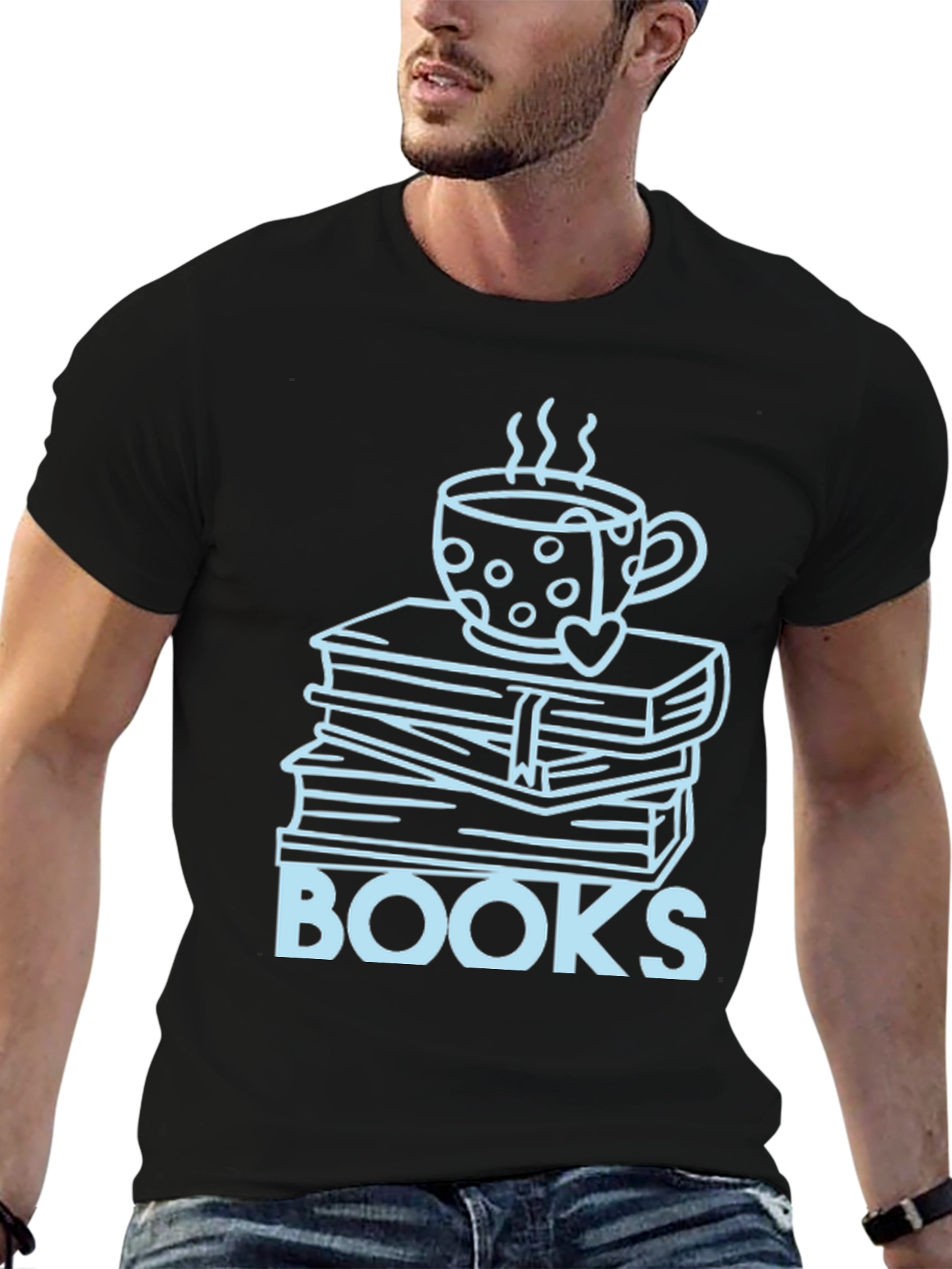 Books & Coffee T-Shirt - Cozy Reader Apparel