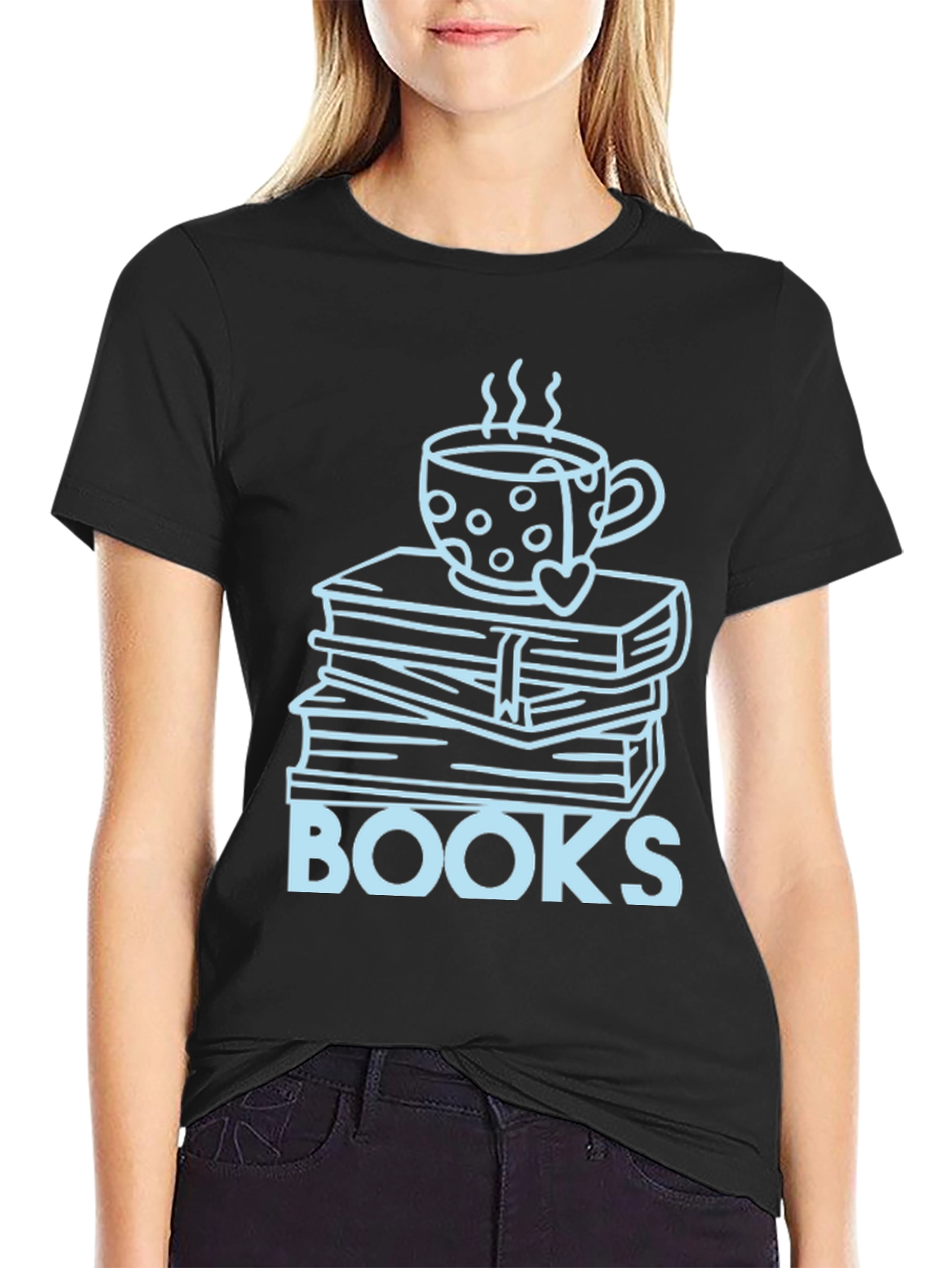 Books & Coffee T-Shirt - Cozy Reader Apparel