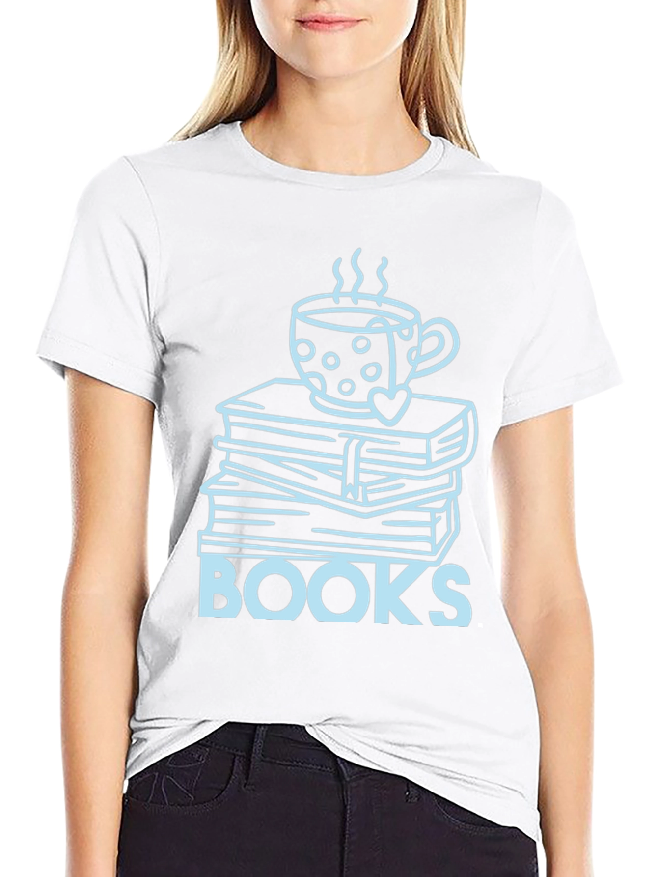 Books & Coffee T-Shirt - Cozy Reader Apparel