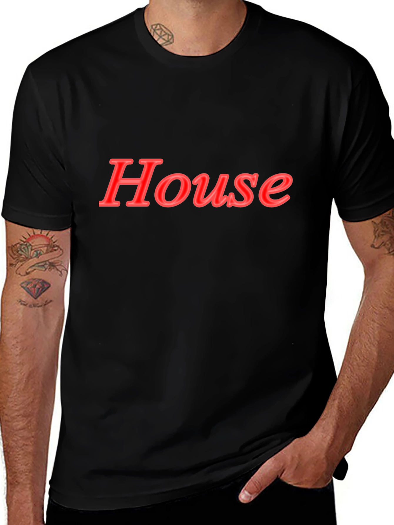 House Graphic Black T-Shirt