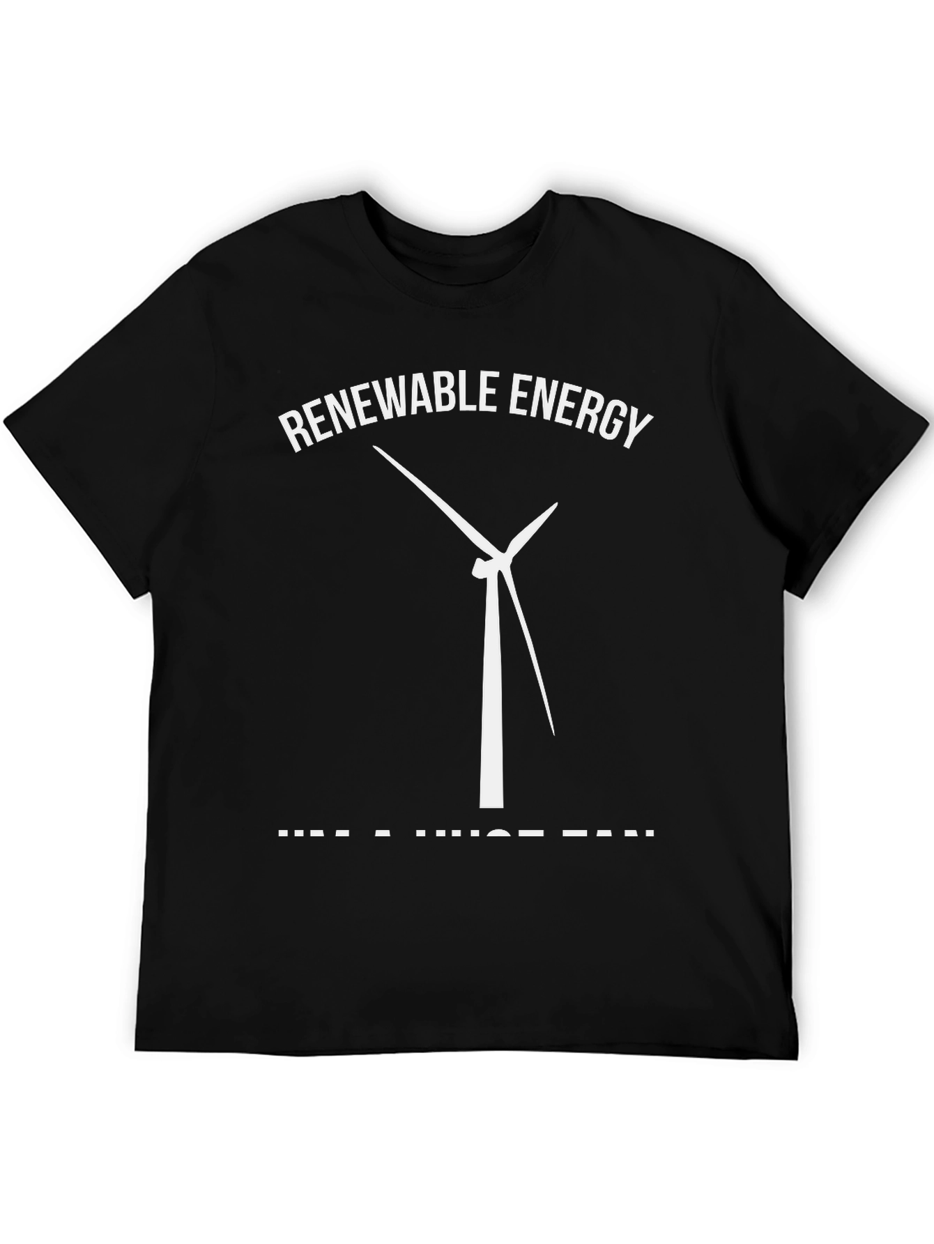 Renewable Energy Fan T-Shirt - Black Cotton Blend