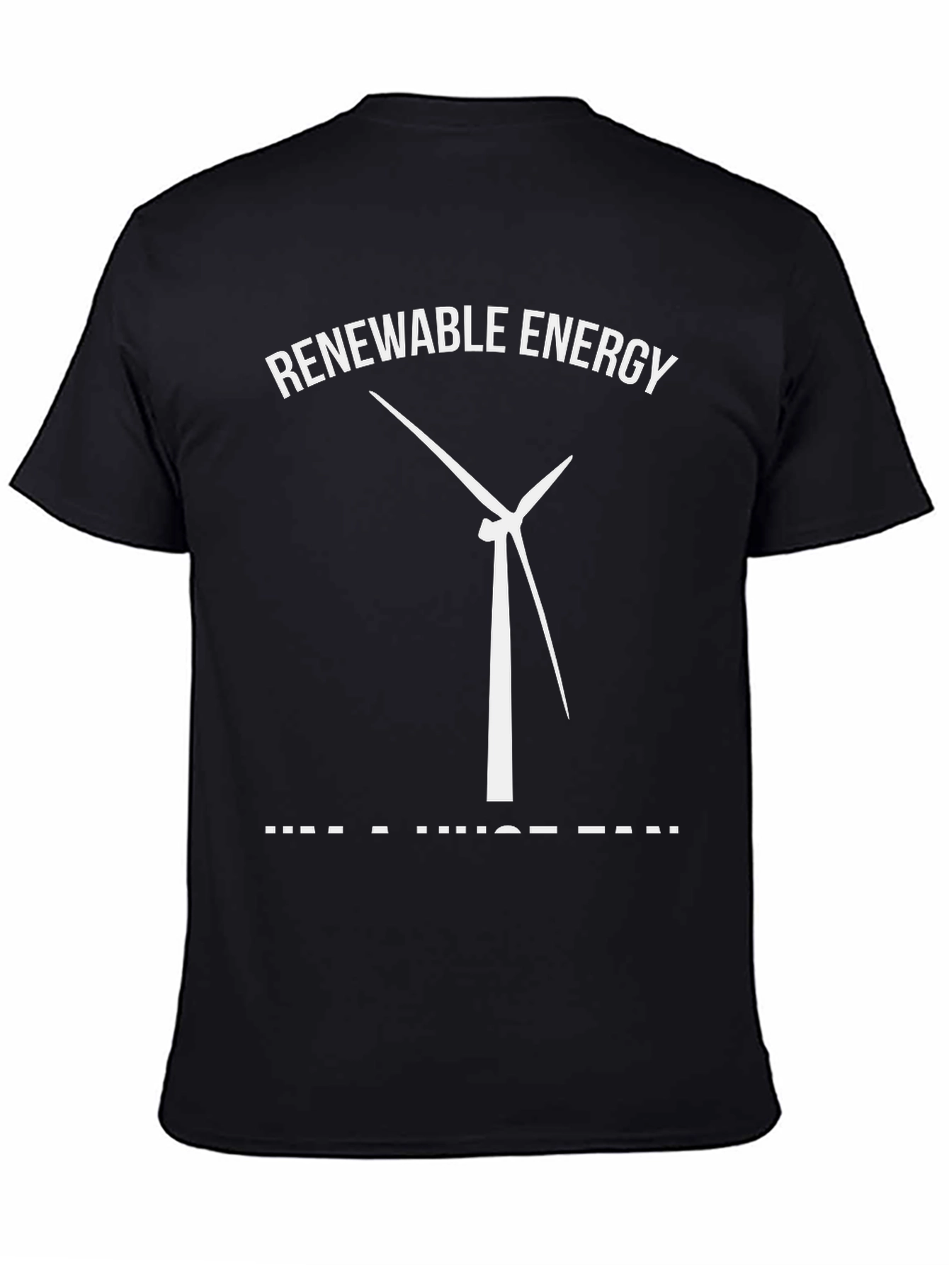 Renewable Energy Fan T-Shirt - Black Cotton Blend