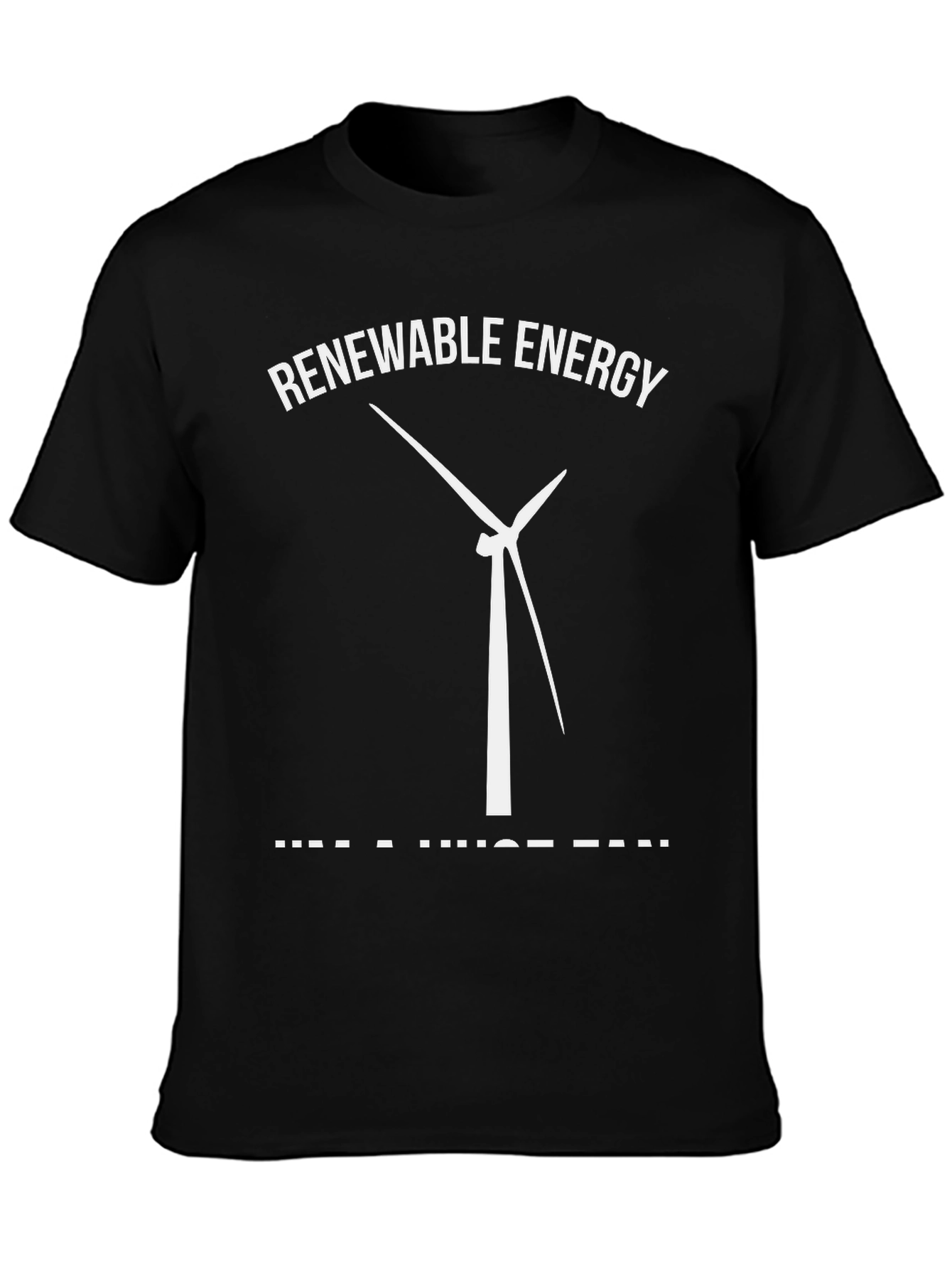 Renewable Energy Fan T-Shirt - Black Cotton Blend