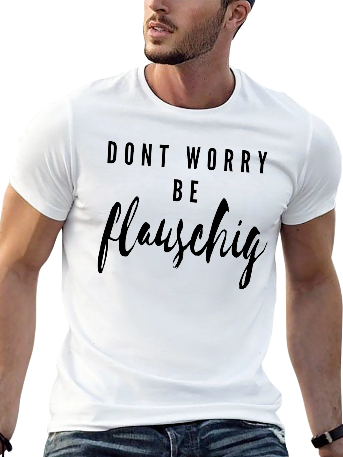 Dont Worry Be Flauschig Black T-Shirt