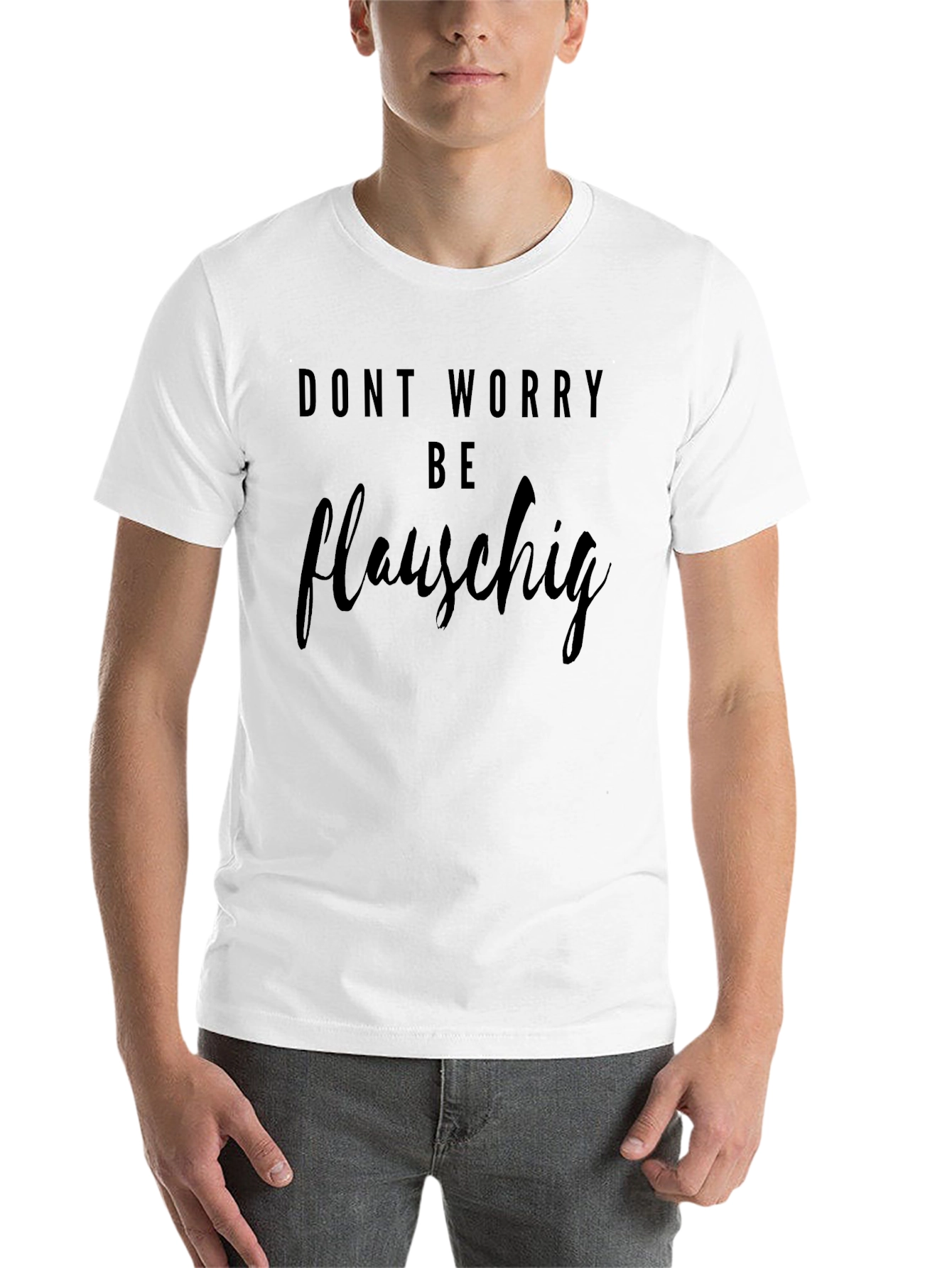 Dont Worry Be Flauschig Black T-Shirt