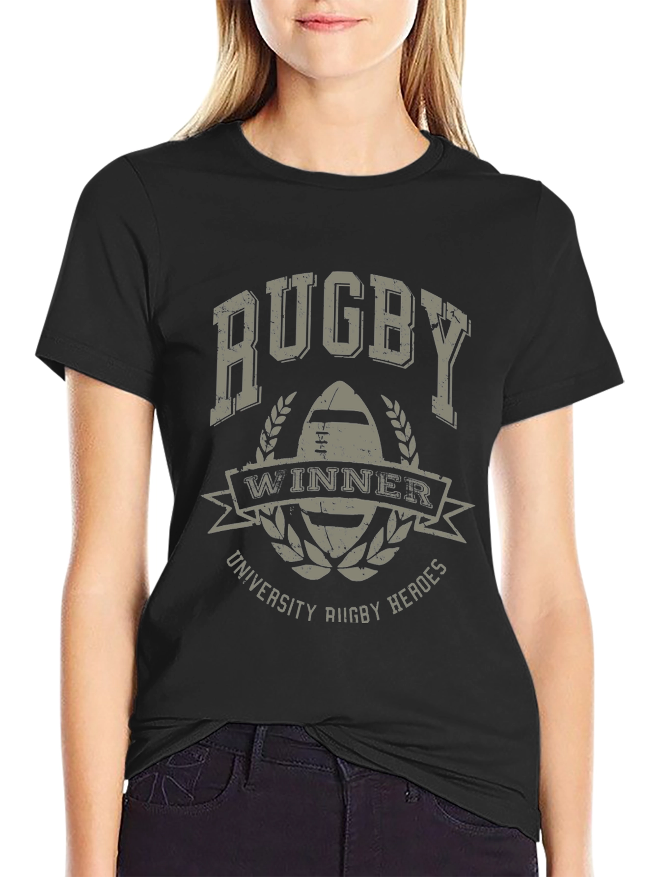 Rugby Winner University Heroes Graphic T-Shirt