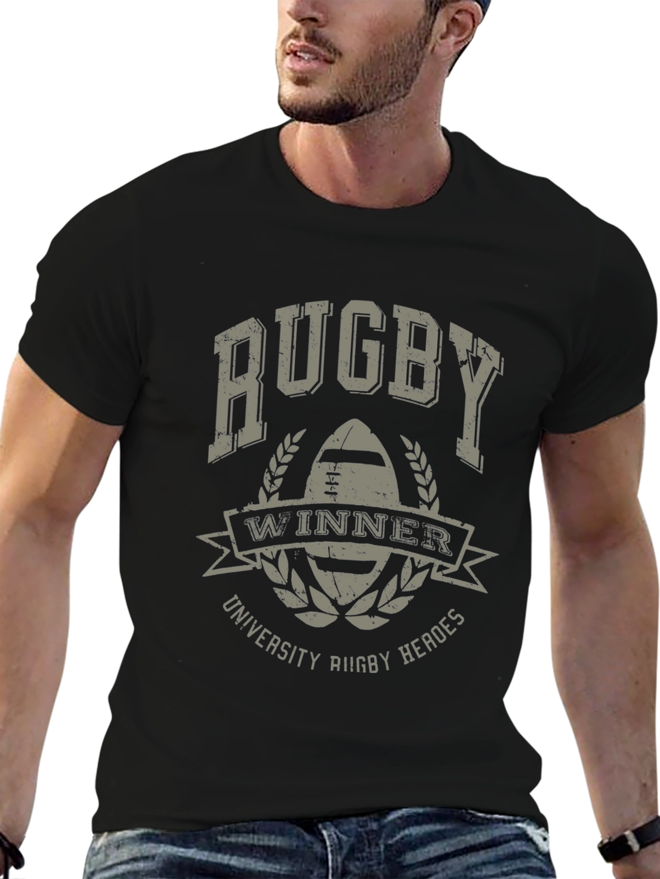 Rugby Winner University Heroes Graphic T-Shirt