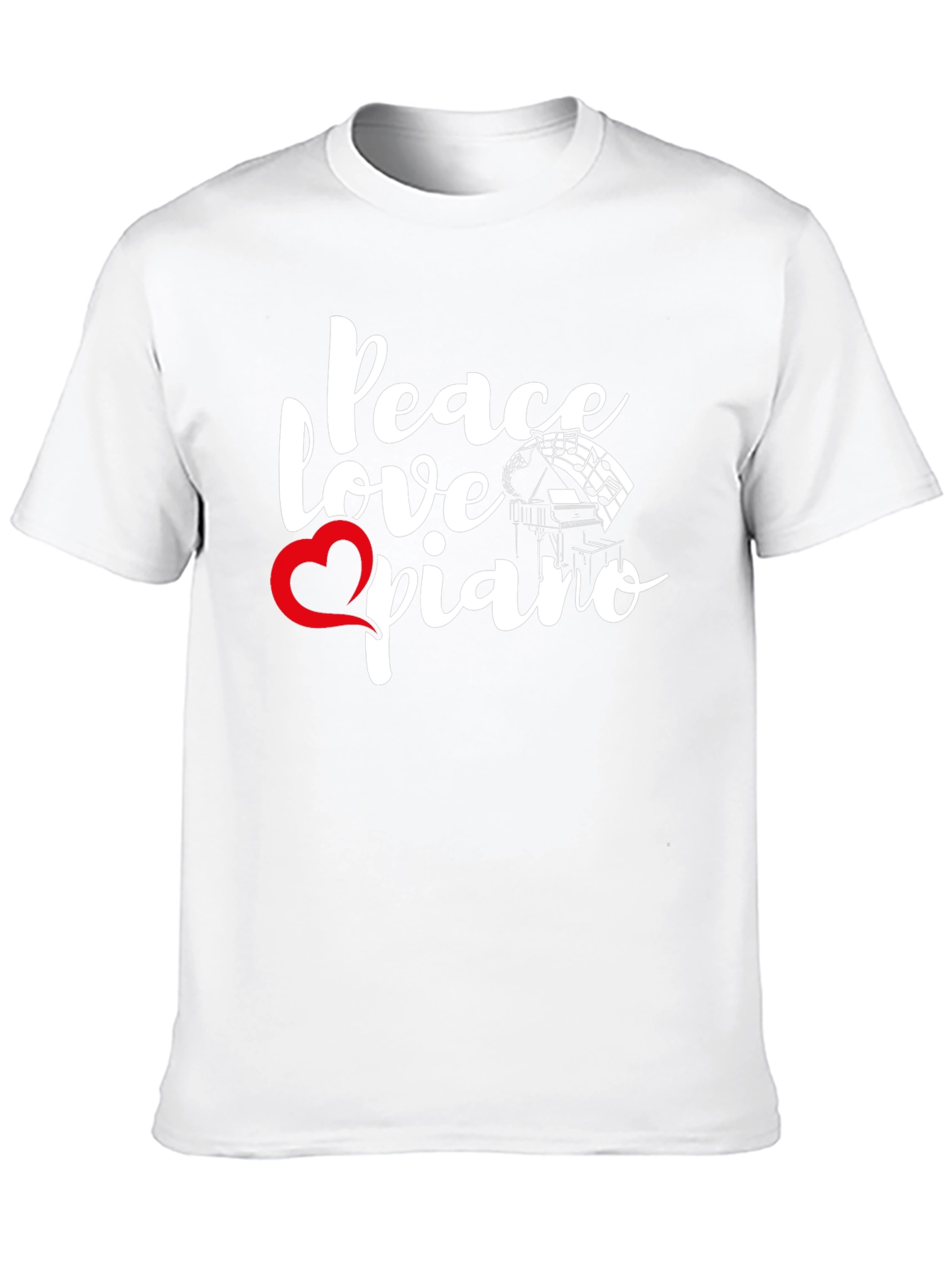 Peace Love Piano Graphic Tee