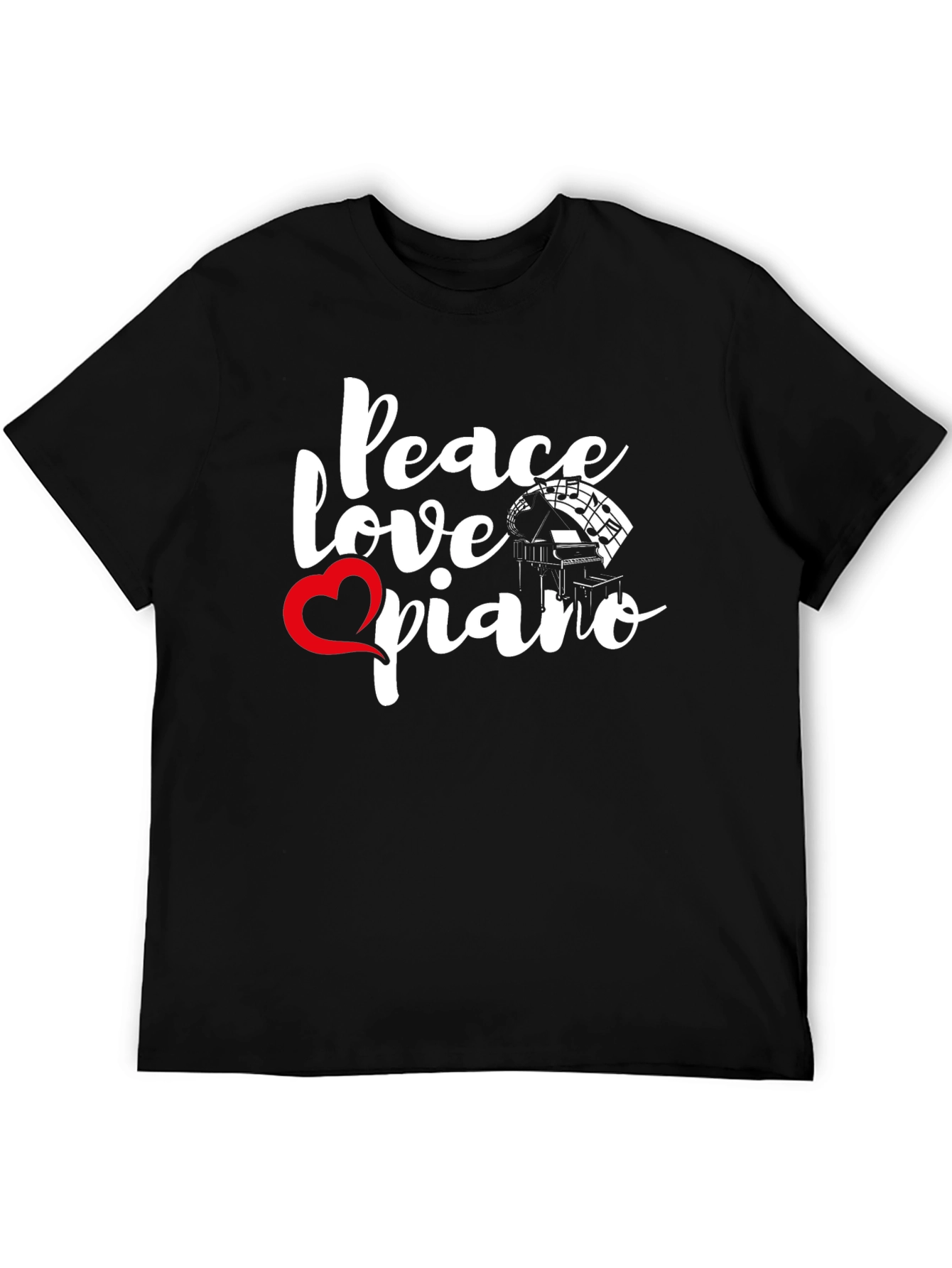 Peace Love Piano Graphic Tee