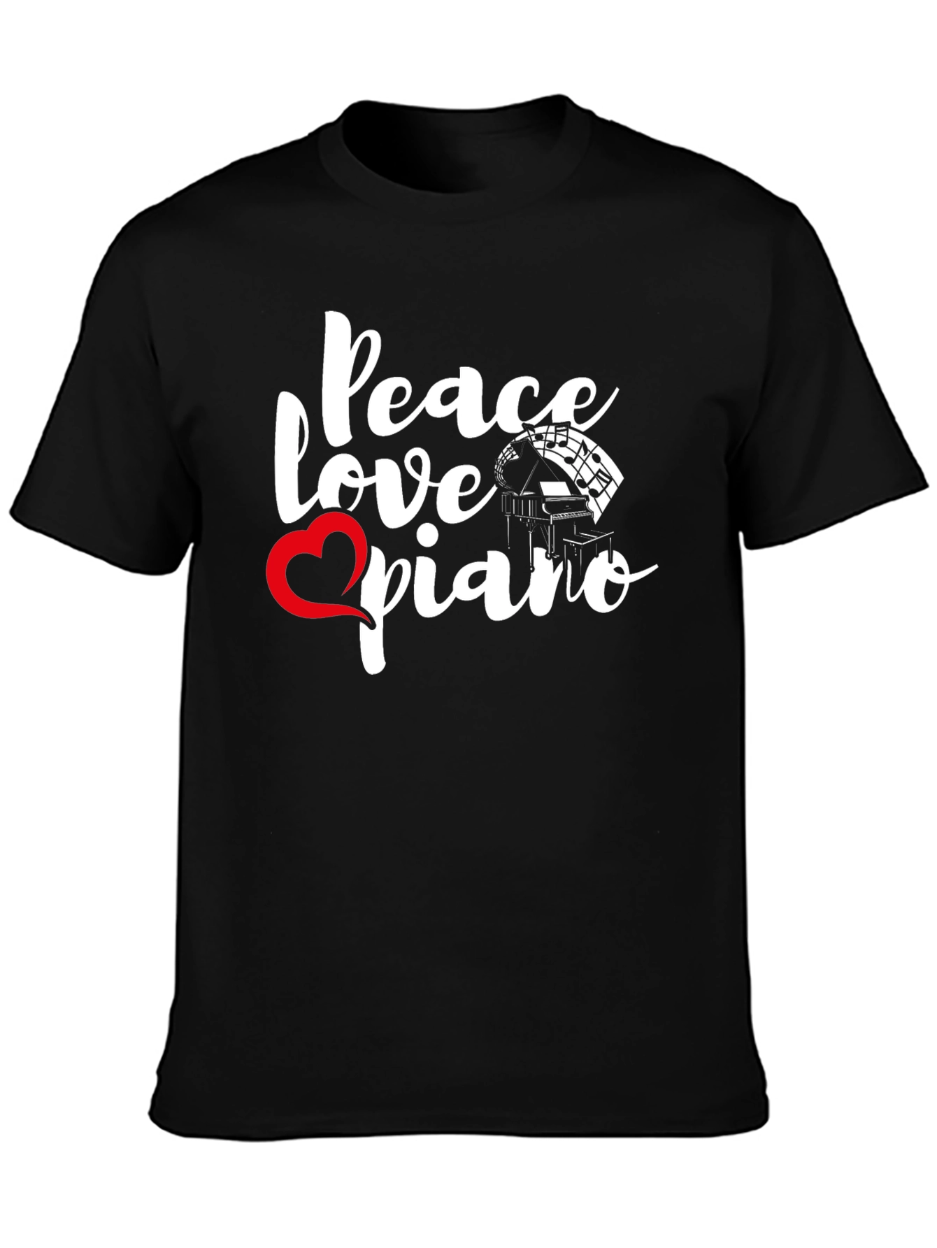 Peace Love Piano Graphic Tee