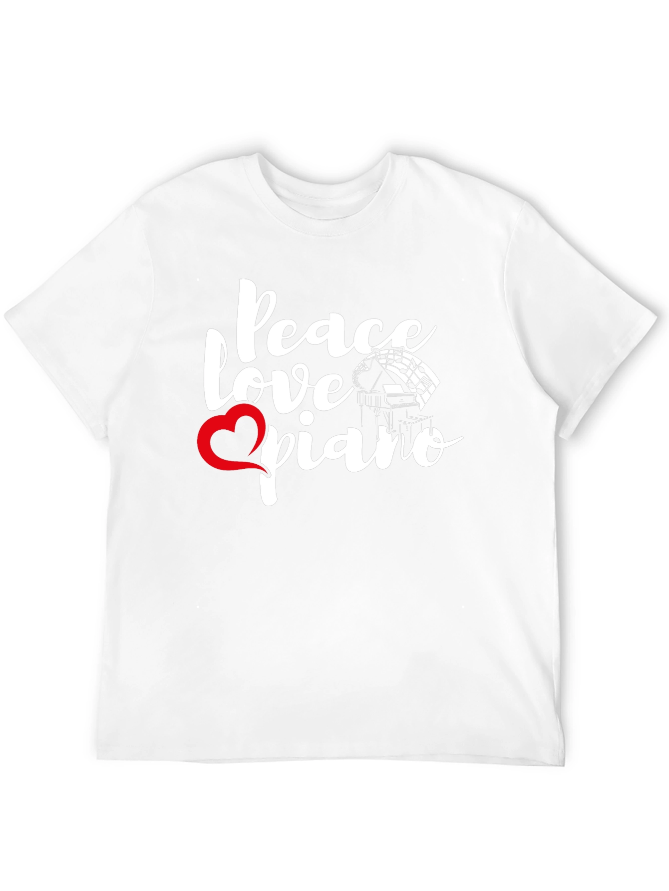 Peace Love Piano Graphic Tee