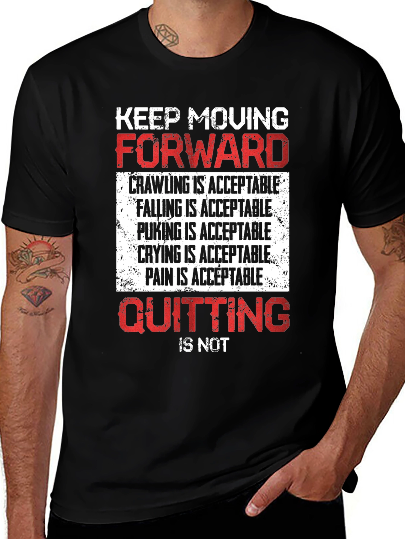Motivational Graphic Tee - Keep Moving Forward