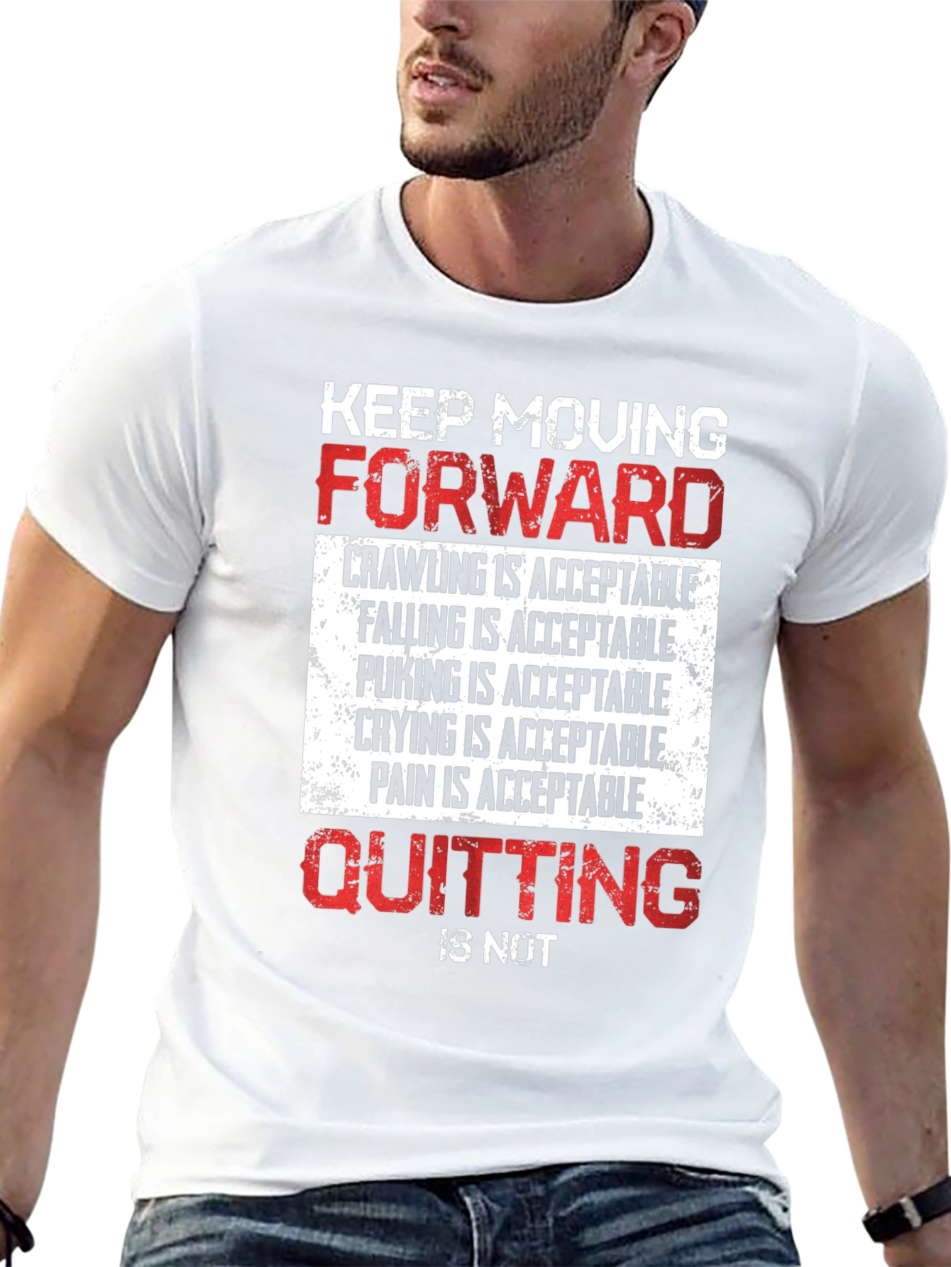Motivational Graphic Tee - Keep Moving Forward