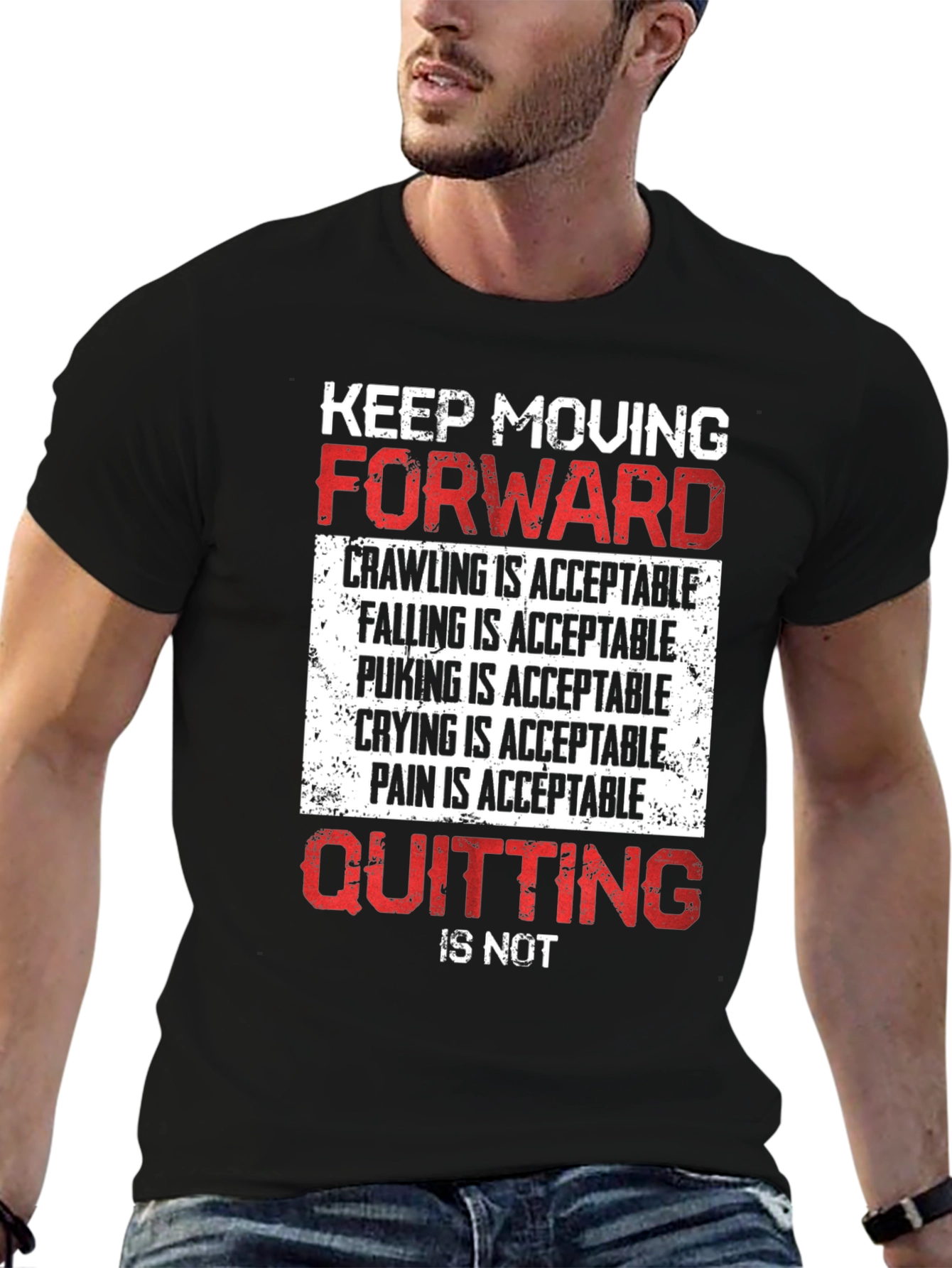 Motivational Graphic Tee - Keep Moving Forward