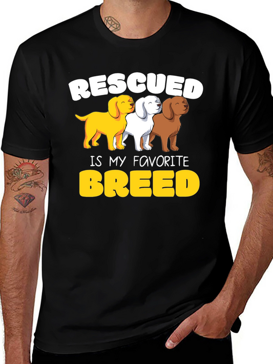 Rescued is My Favorite Breed Dog Lover T-Shirt