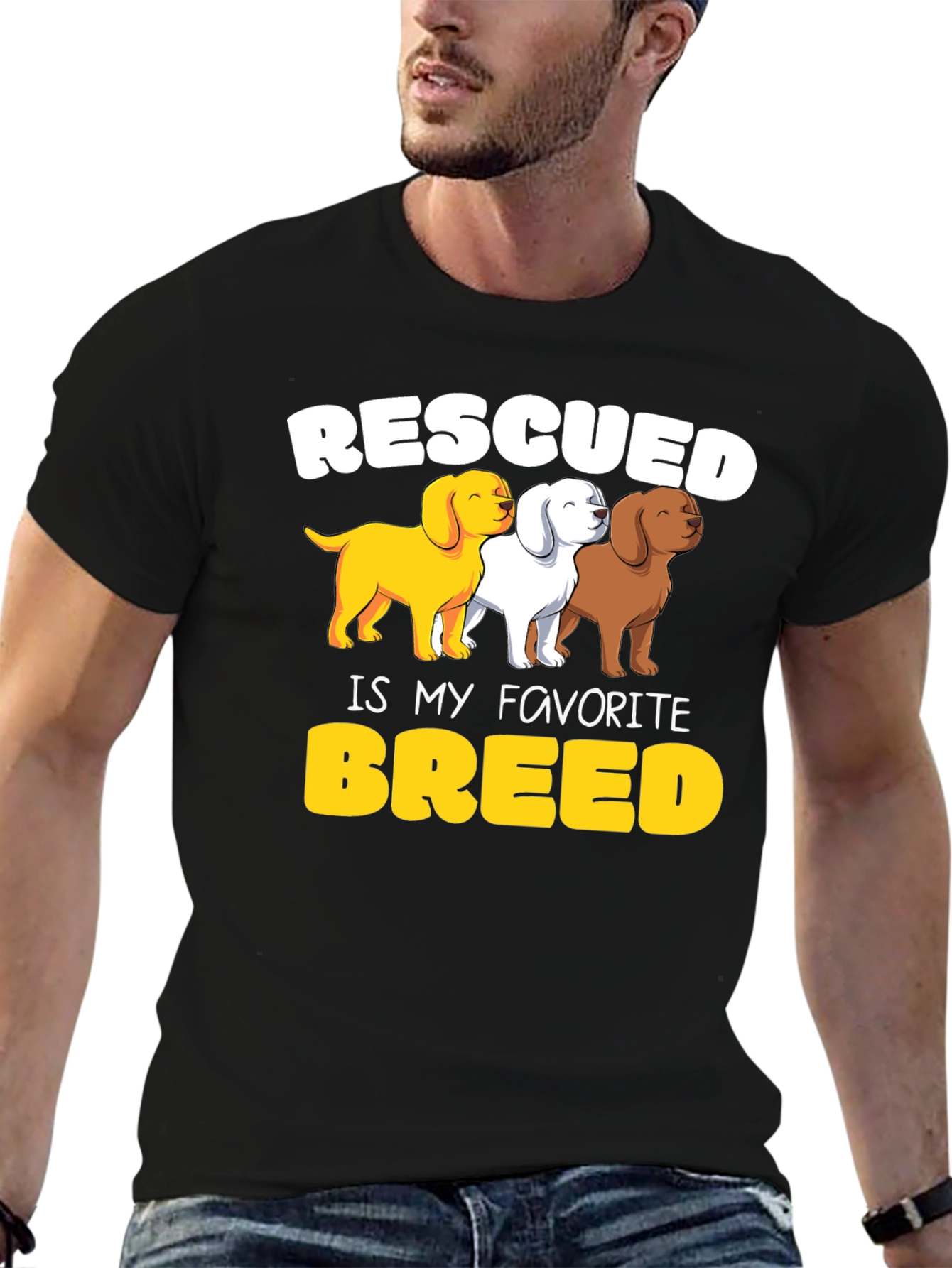 Rescued is My Favorite Breed Dog Lover T-Shirt