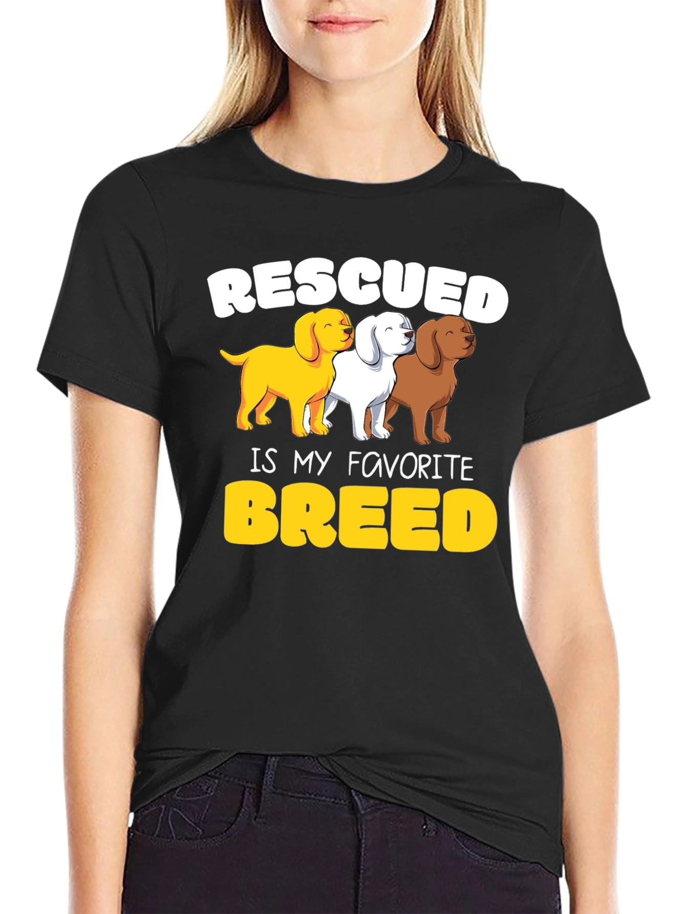 Rescued is My Favorite Breed Dog Lover T-Shirt