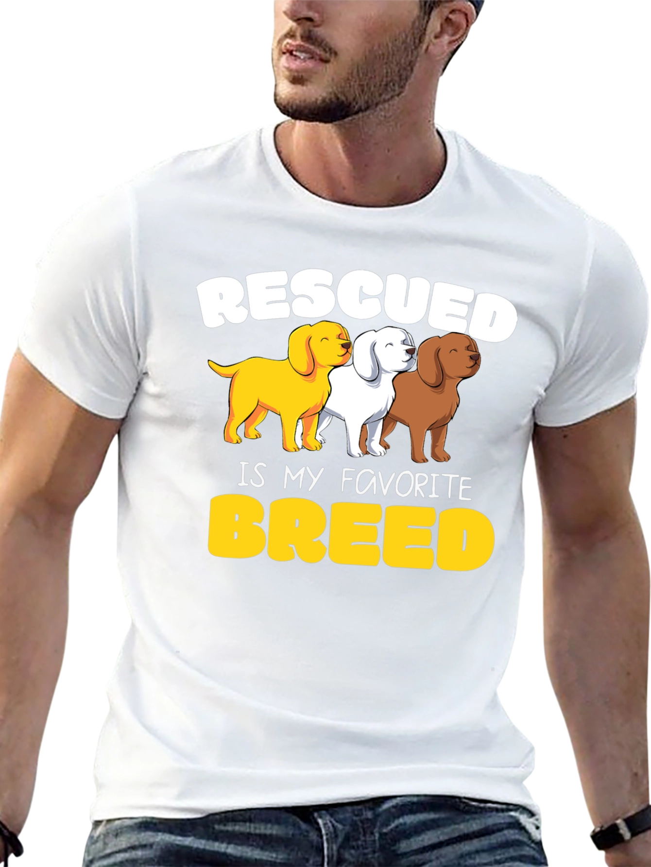 Rescued is My Favorite Breed Dog Lover T-Shirt