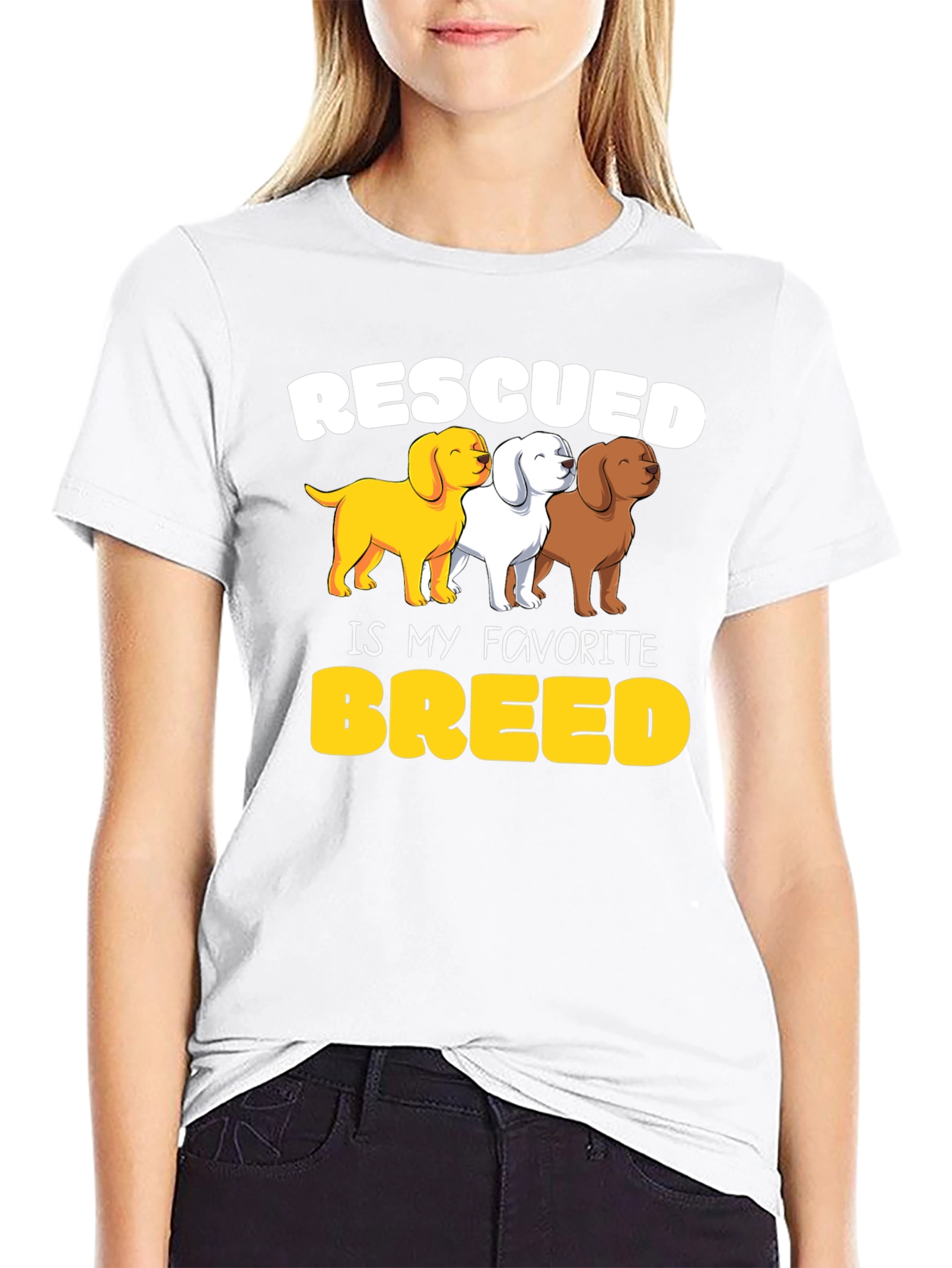 Rescued is My Favorite Breed Dog Lover T-Shirt