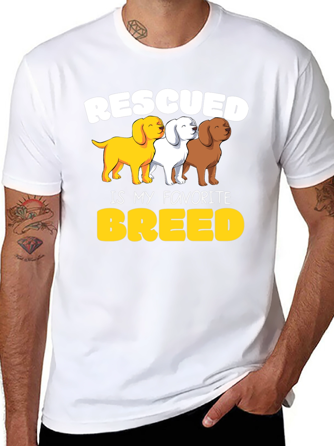 Rescued is My Favorite Breed Dog Lover T-Shirt