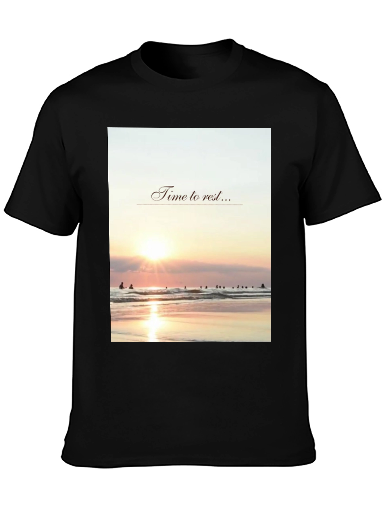 Relax Time T-Shirt - Beach Sunset Design