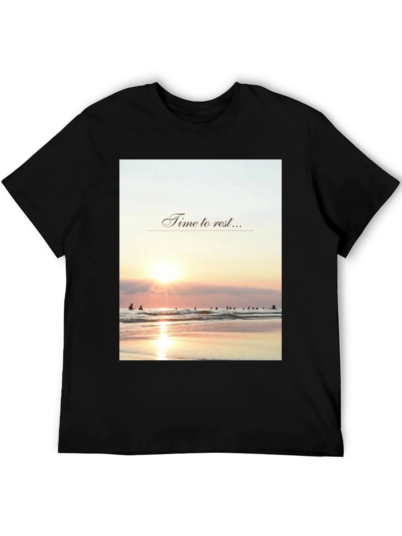 Relax Time T-Shirt - Beach Sunset Design