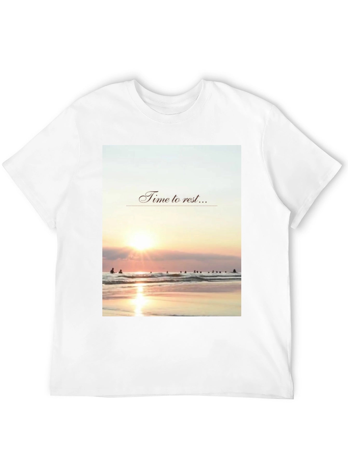 Relax Time T-Shirt - Beach Sunset Design