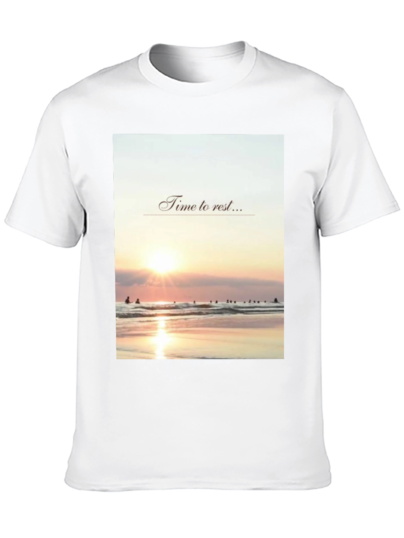 Relax Time T-Shirt - Beach Sunset Design