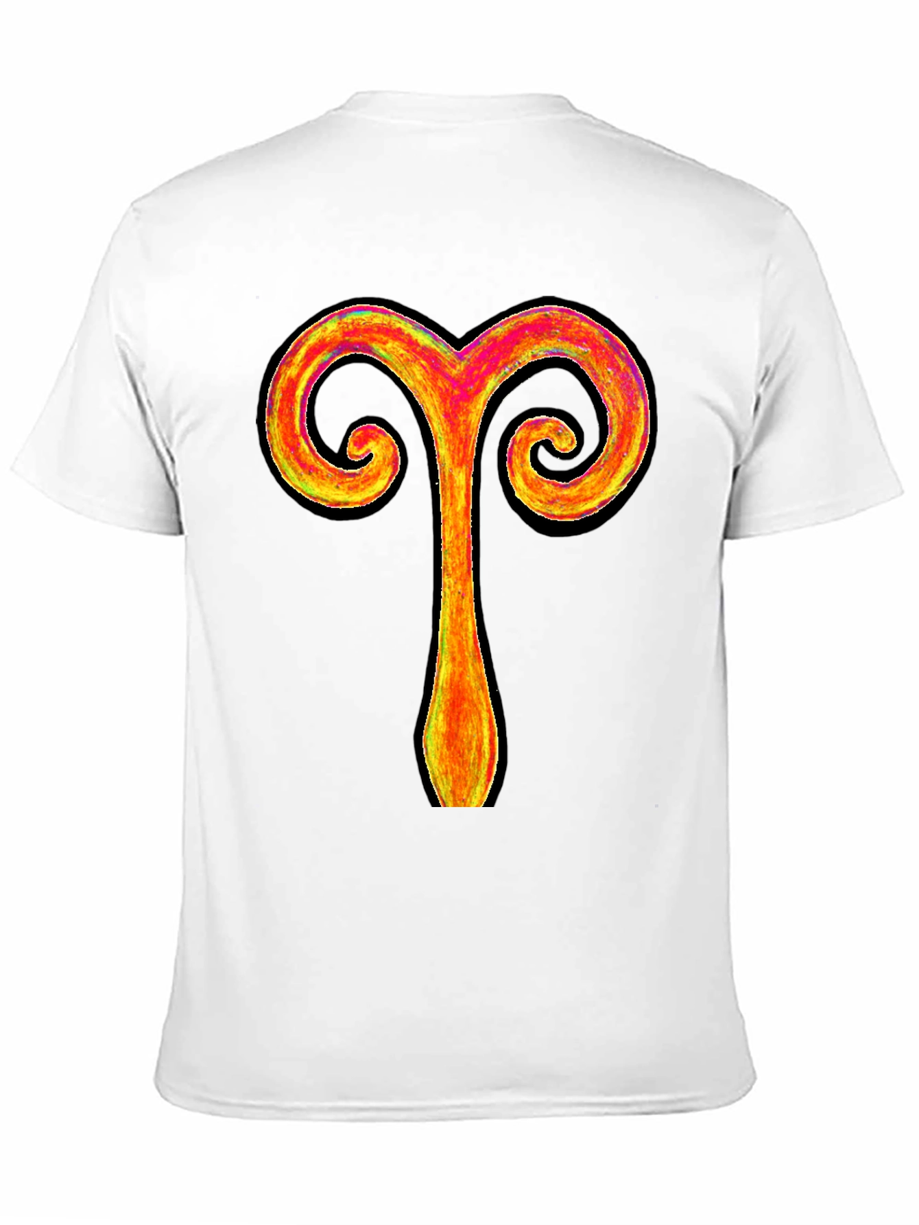 Aries Zodiac Symbol Black T-Shirt