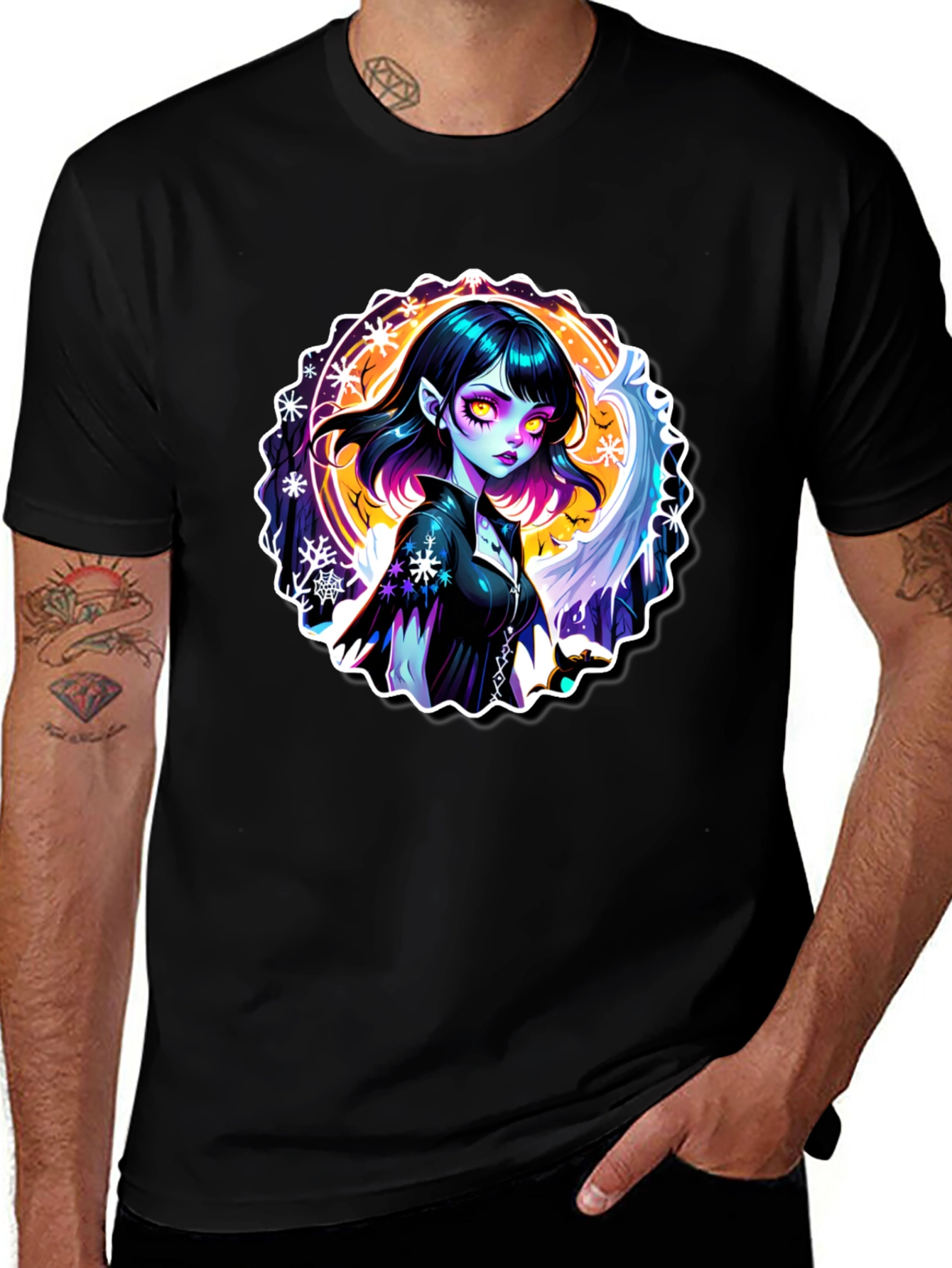 Gothic Vampire T-Shirt - Edgy & Unique Design