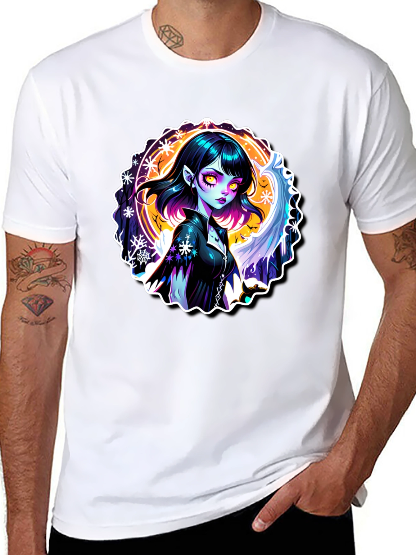 Gothic Vampire T-Shirt - Edgy & Unique Design
