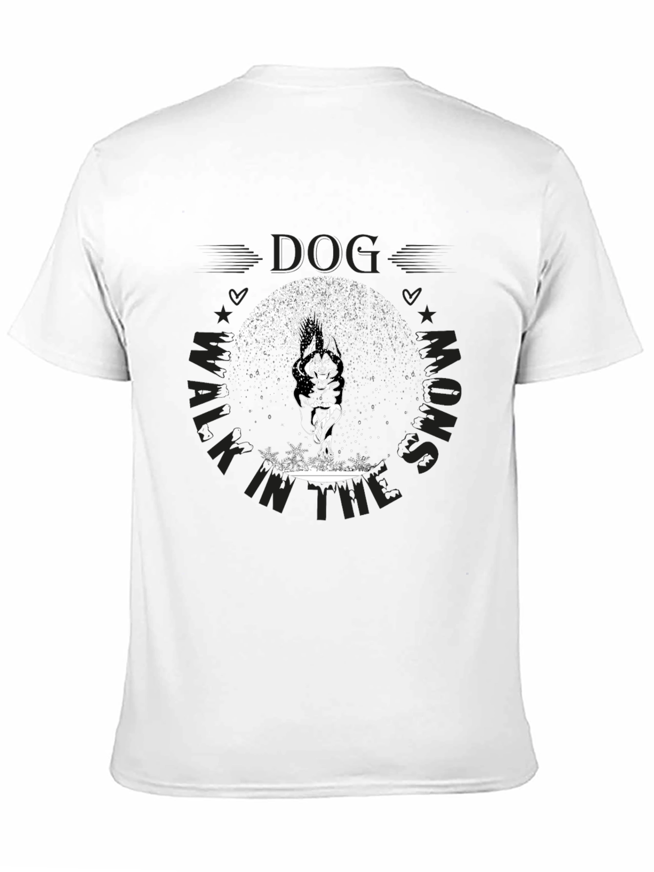 Dog Walk in Snow Graphic Tee