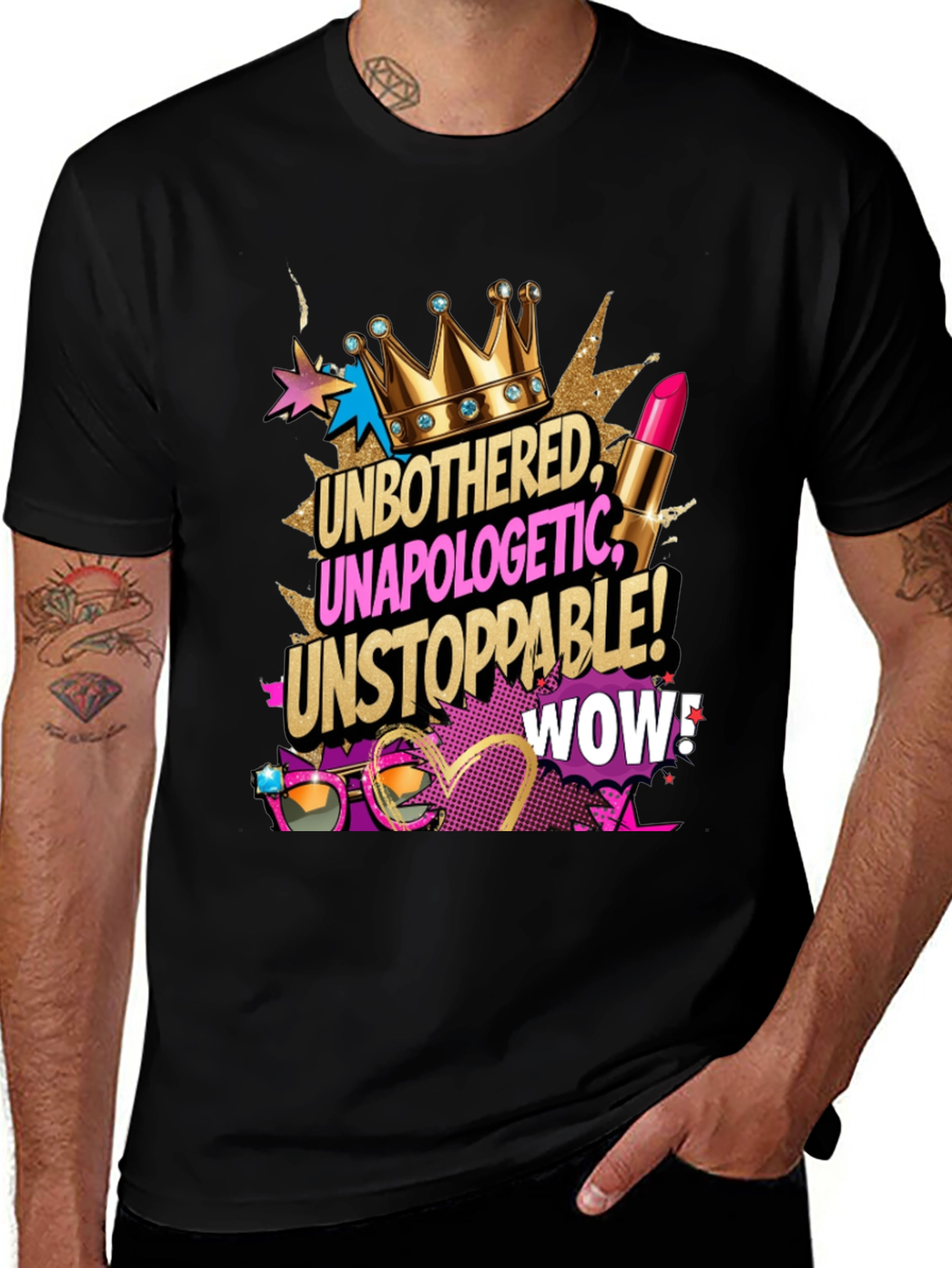 Unbothered Unapologetic Tee - Black