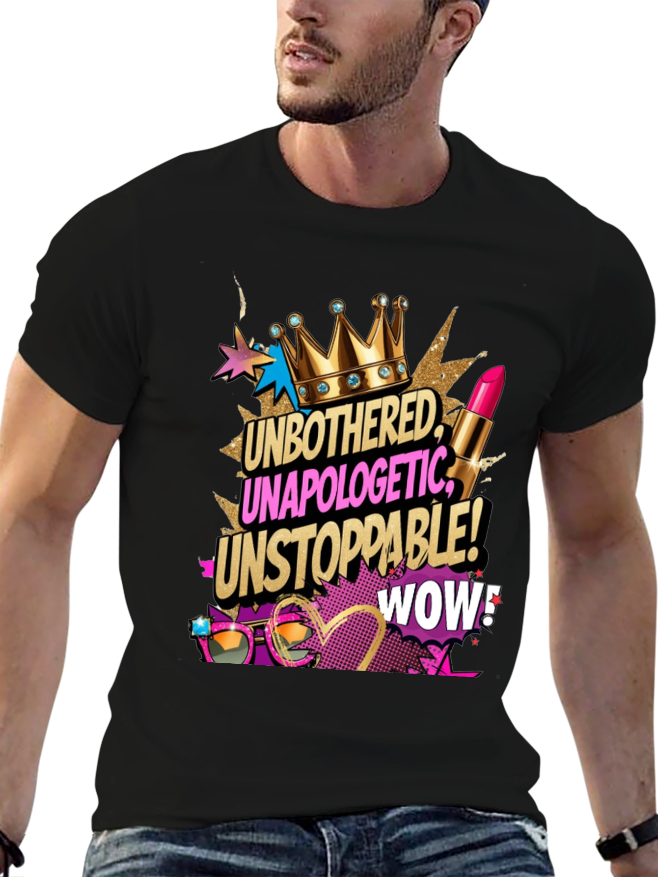 Unbothered Unapologetic Tee - Black
