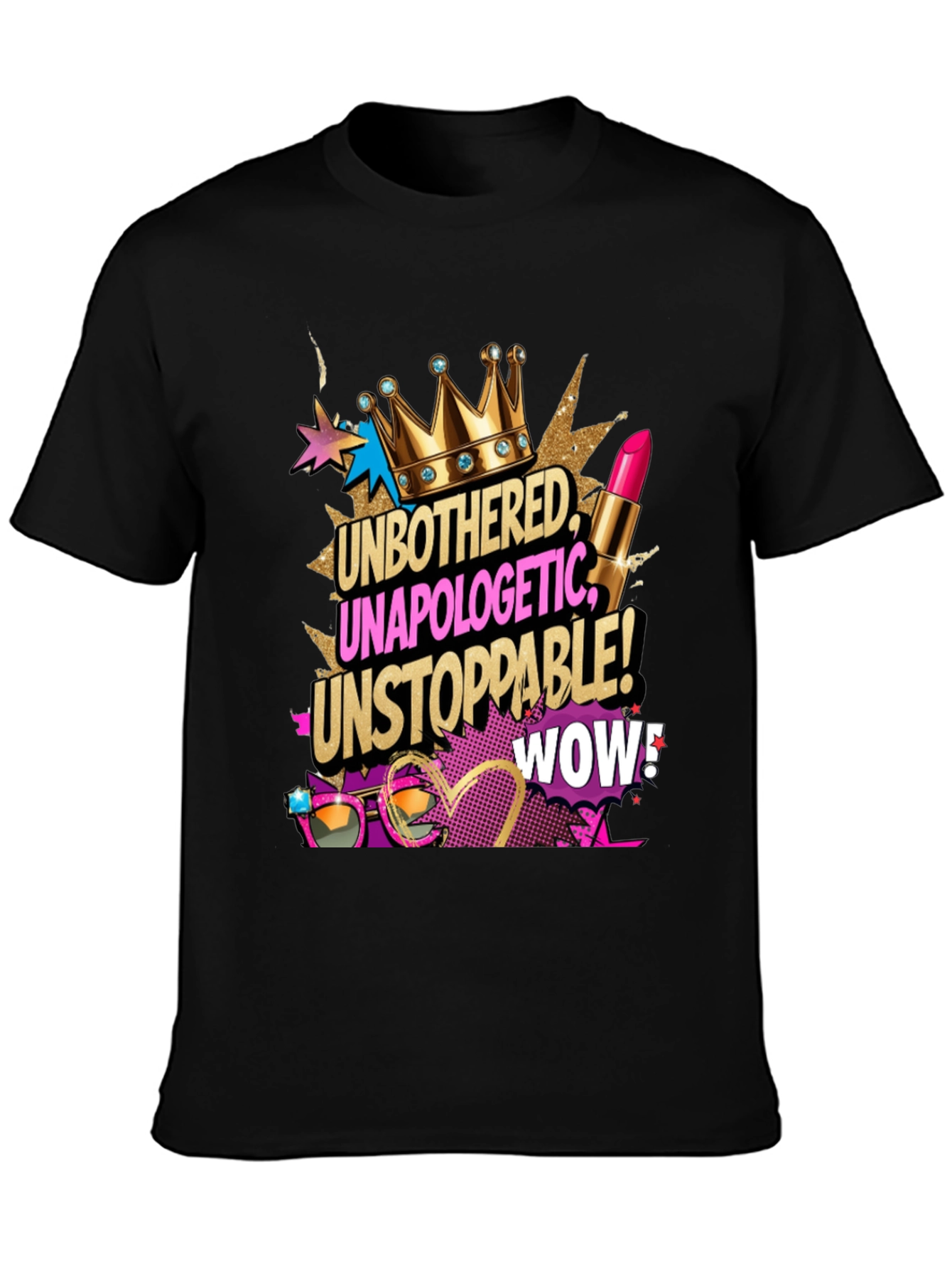 Unbothered Unapologetic Tee - Black