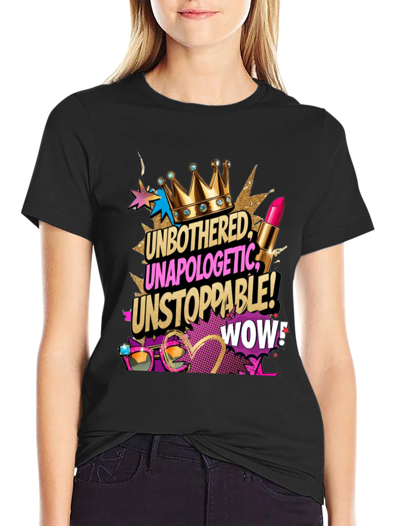 Unbothered Unapologetic Tee - Black