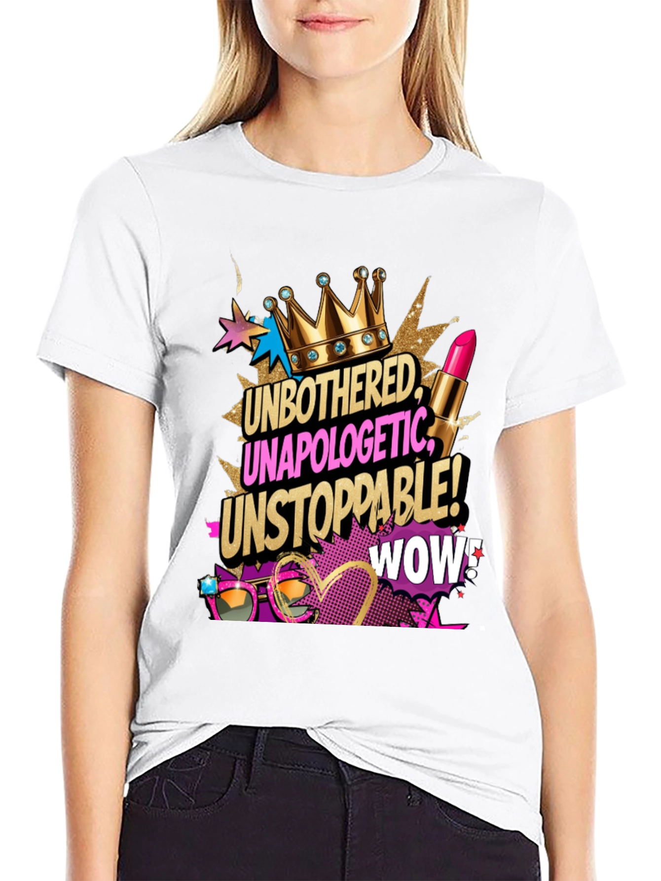 Unbothered Unapologetic Tee - Black