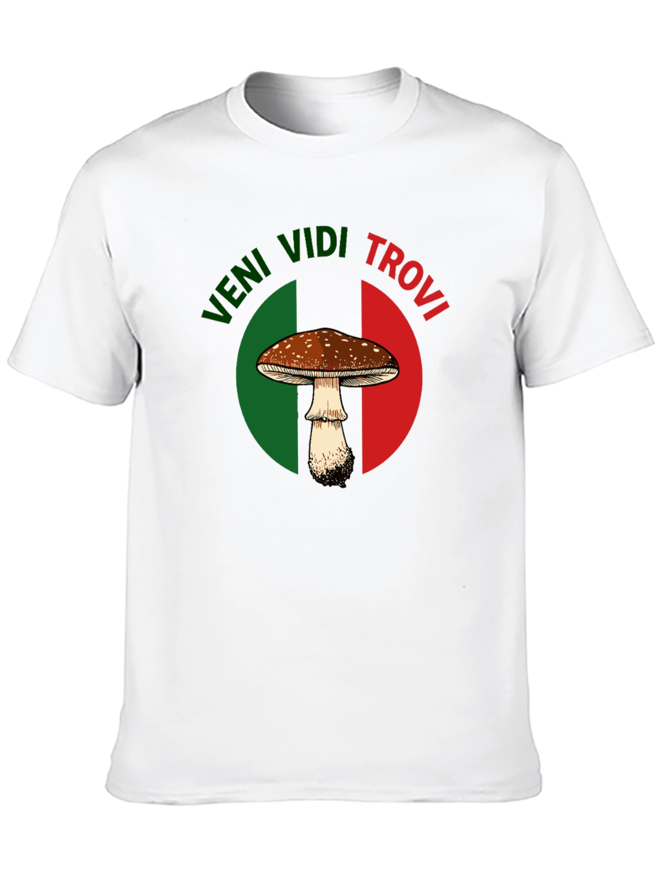 Veni Vidi Trovi Mushroom Graphic T-Shirt