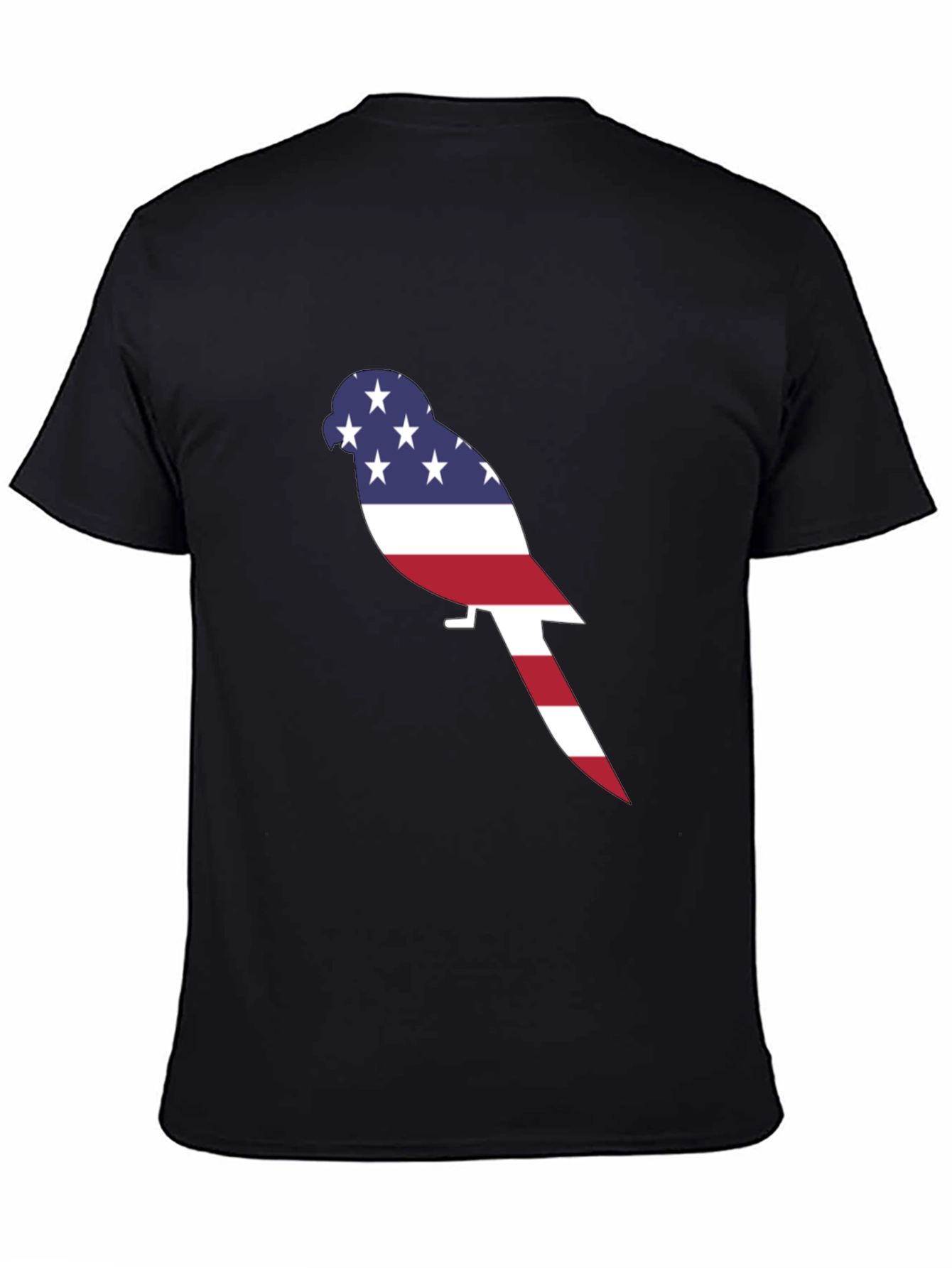 Patriotic Parrot Graphic Tee - American Pride
