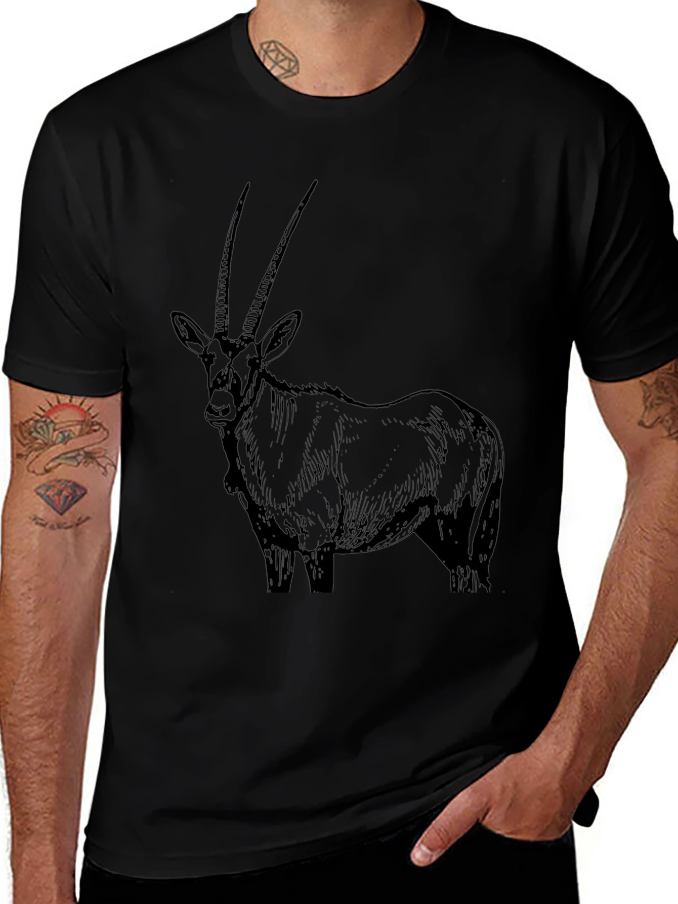 Oryx Graphic Tee - Unisex Black T-Shirt