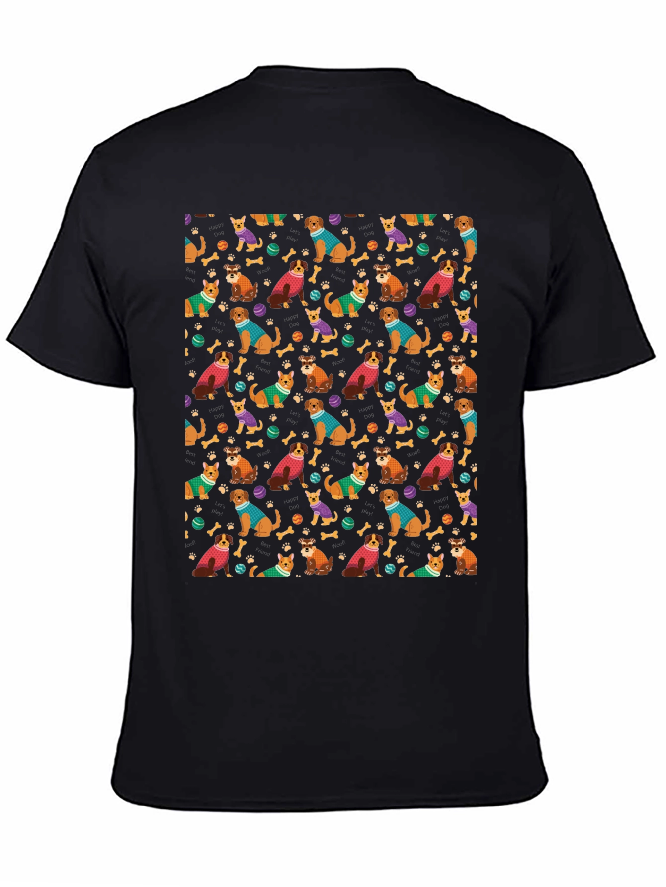Dog Pattern T-Shirt - Cute Animal Lover Tee