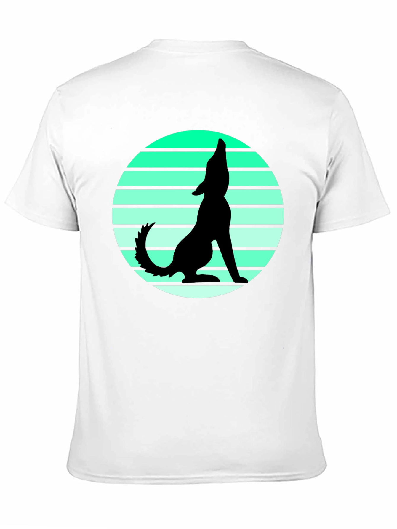 Wolf Silhouette Graphic Tee - Black T-Shirt