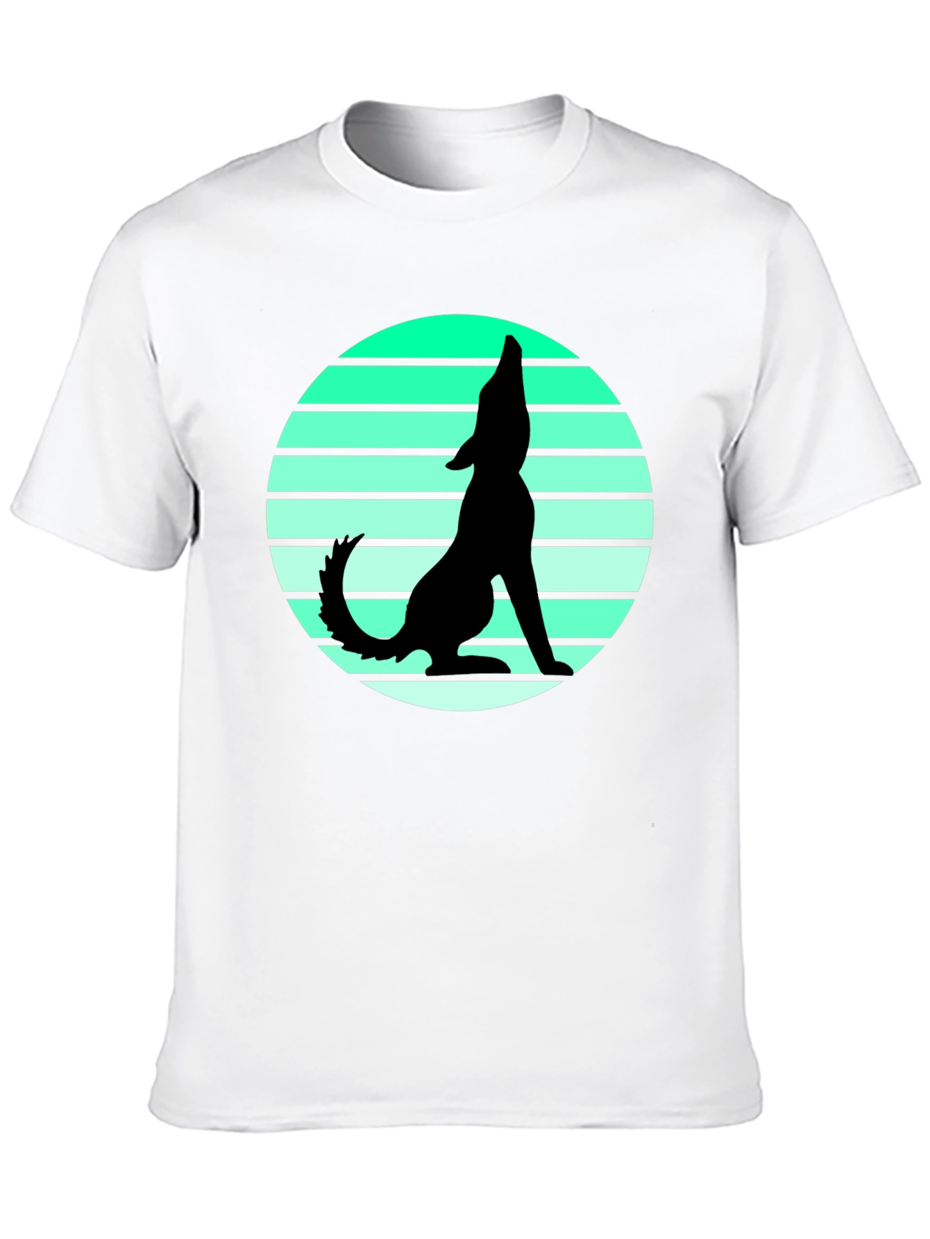 Wolf Silhouette Graphic Tee - Black T-Shirt