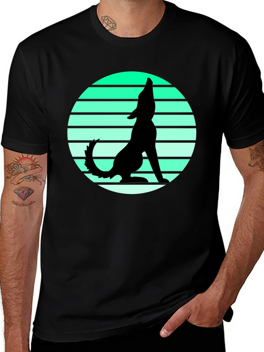 Wolf Silhouette Graphic Tee - Black T-Shirt