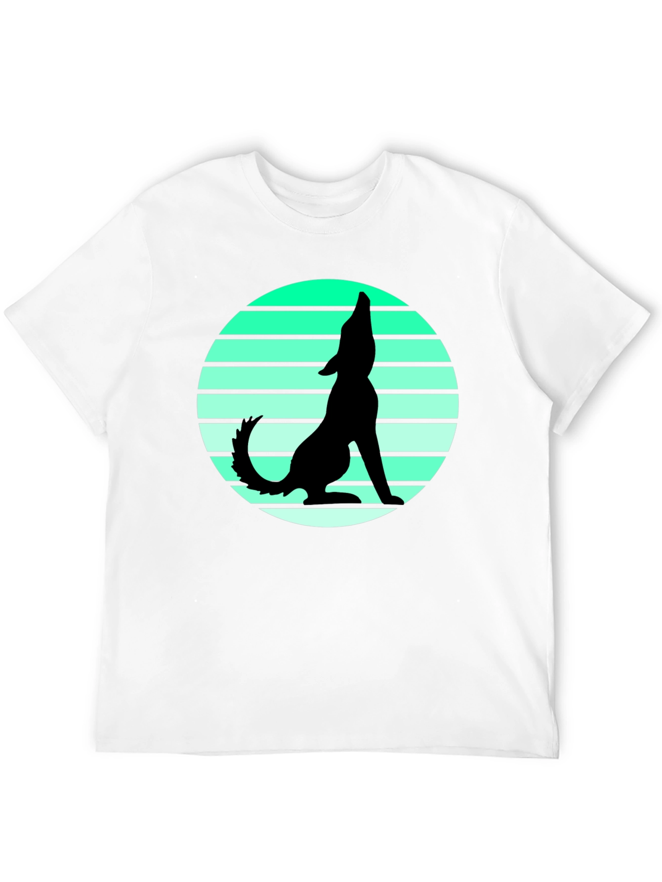 Wolf Silhouette Graphic Tee - Black T-Shirt