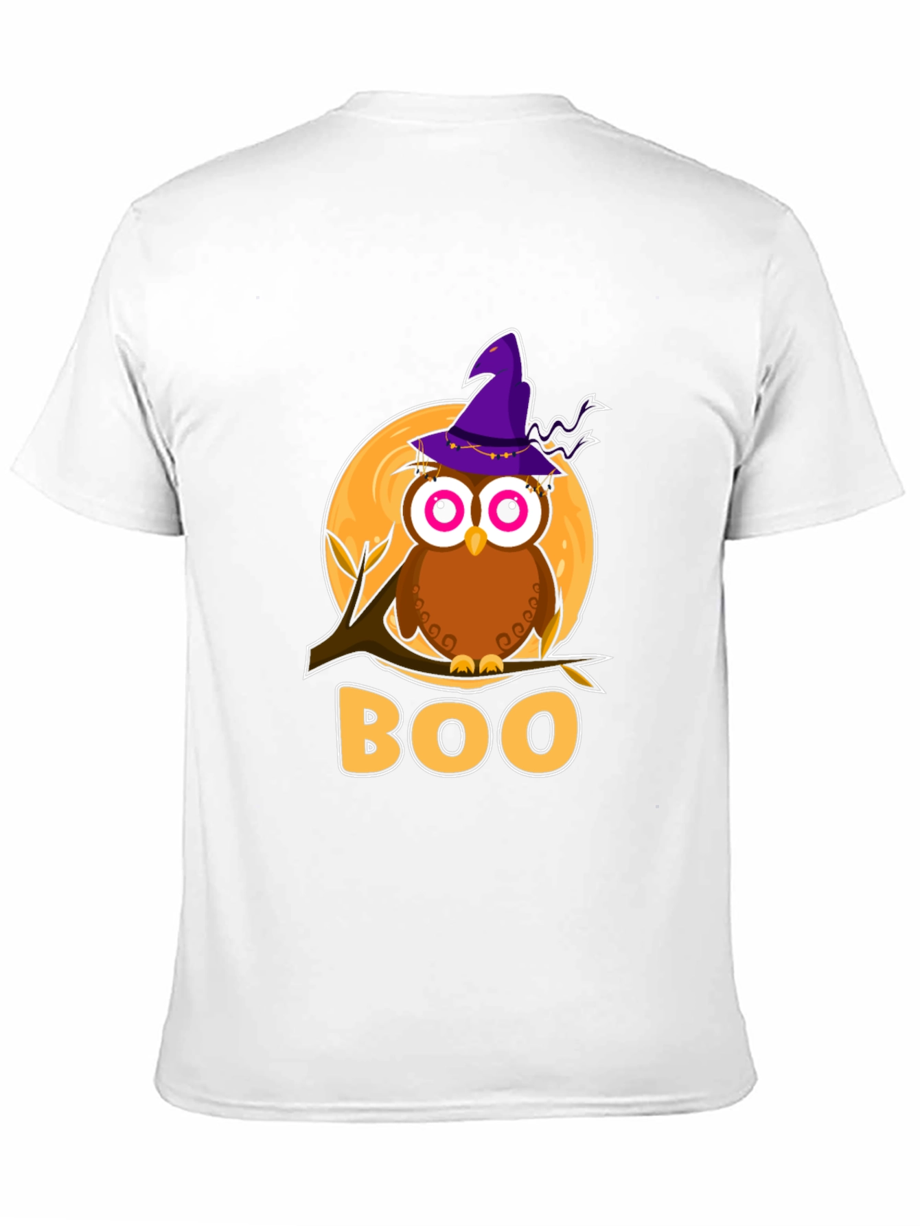 Halloween Owl Boo T-Shirt - Mens Black Tee