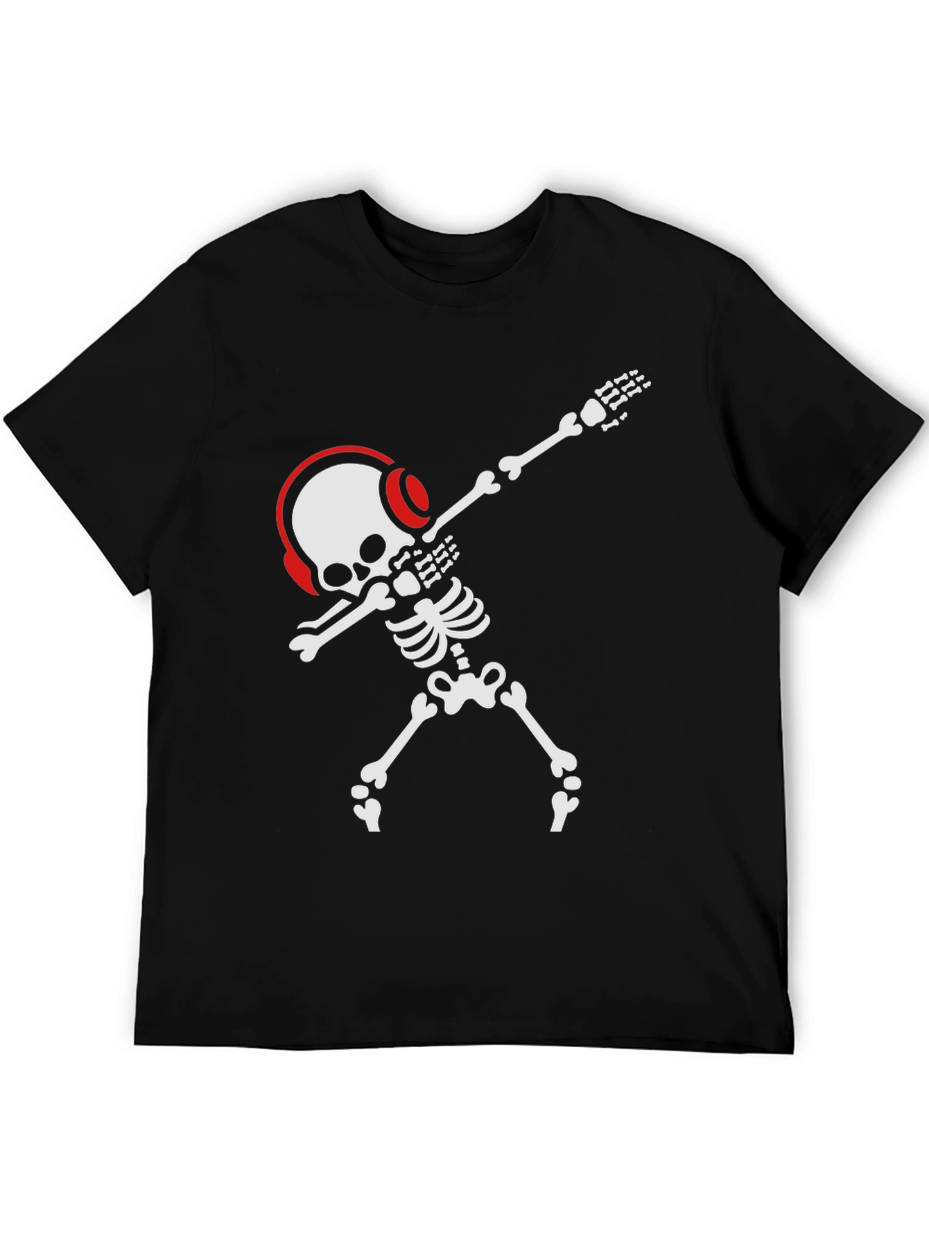 Dabbing Skeleton T-Shirt - Black Graphic Tee
