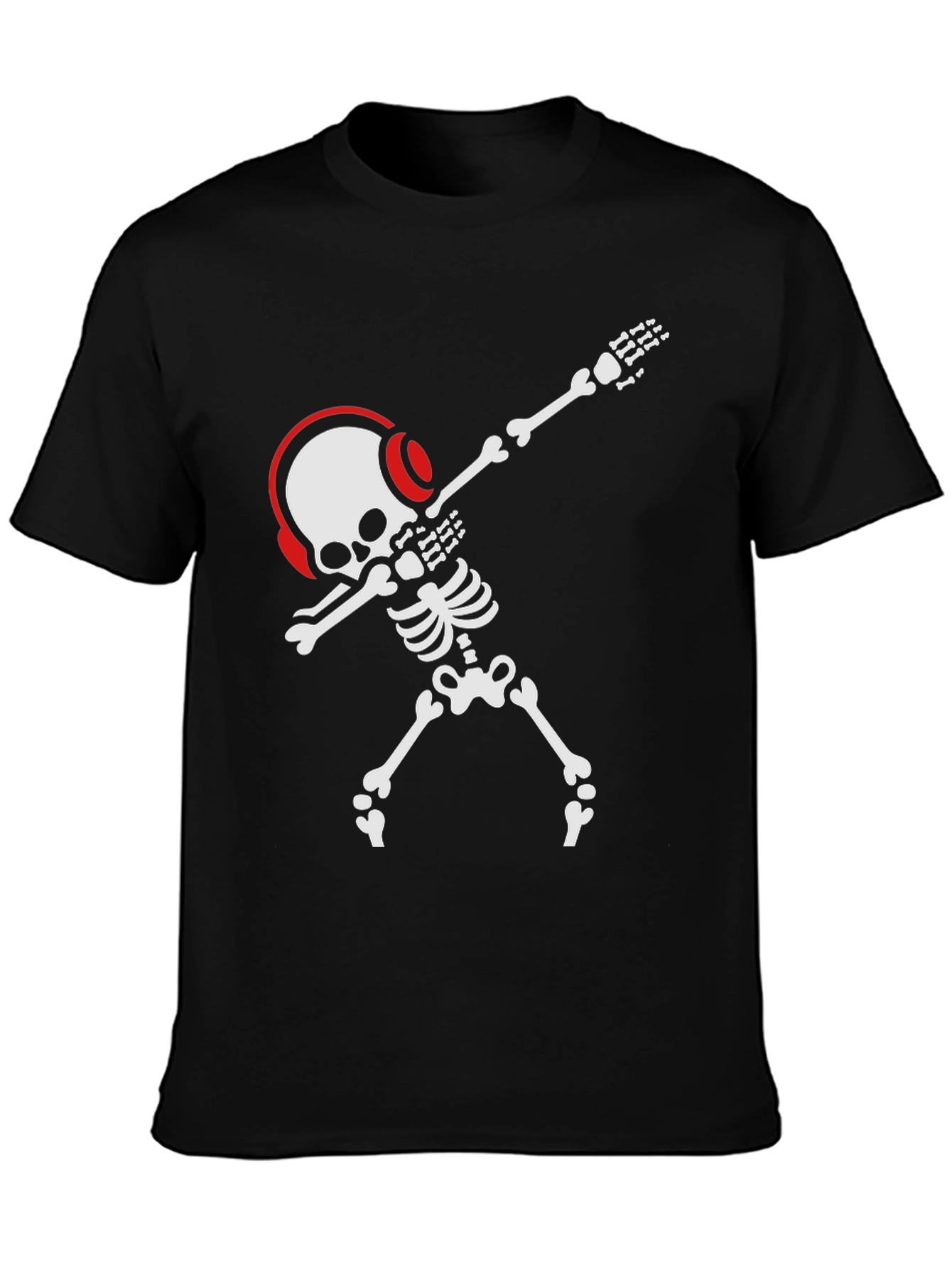 Dabbing Skeleton T-Shirt - Black Graphic Tee