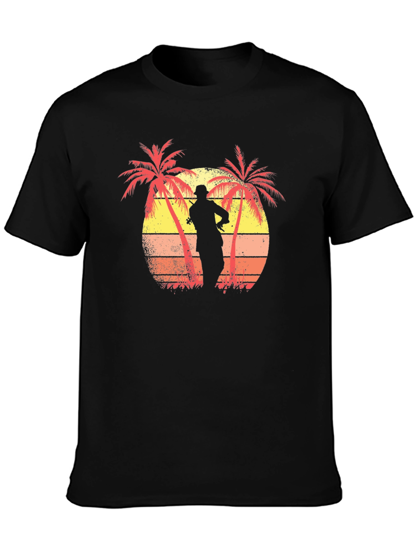 Sunset Palm Tree Silhouette Graphic Tee